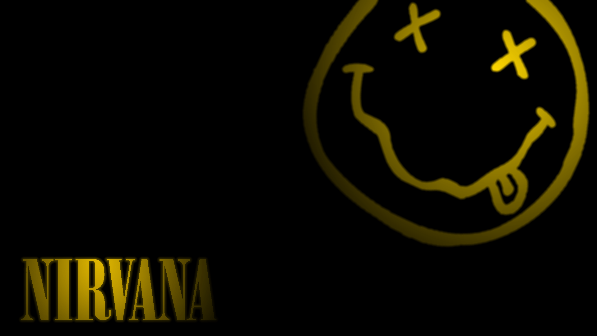 Nirvana Logo Black Wallpaper gambar ke 11