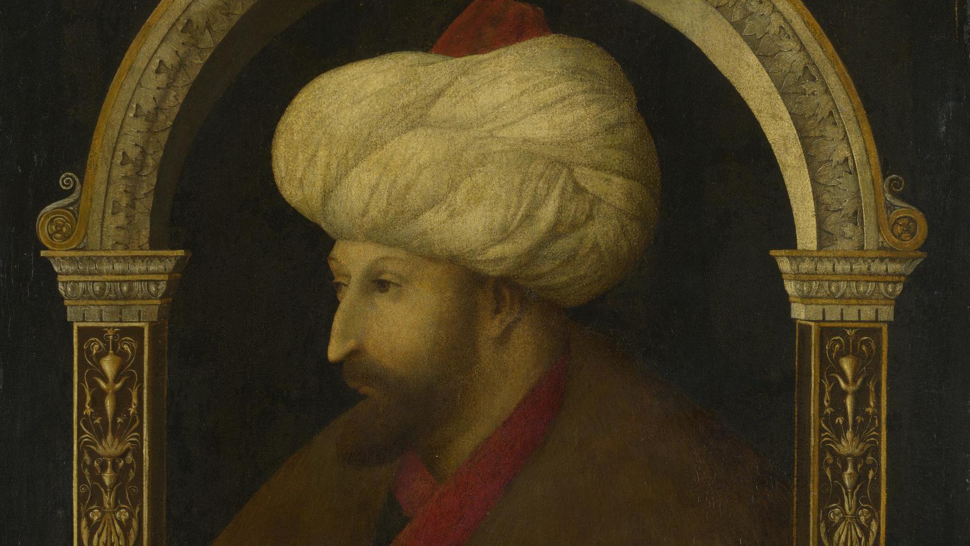 1920x1080 Gentile Bellini. The Sultan Mehmet II
