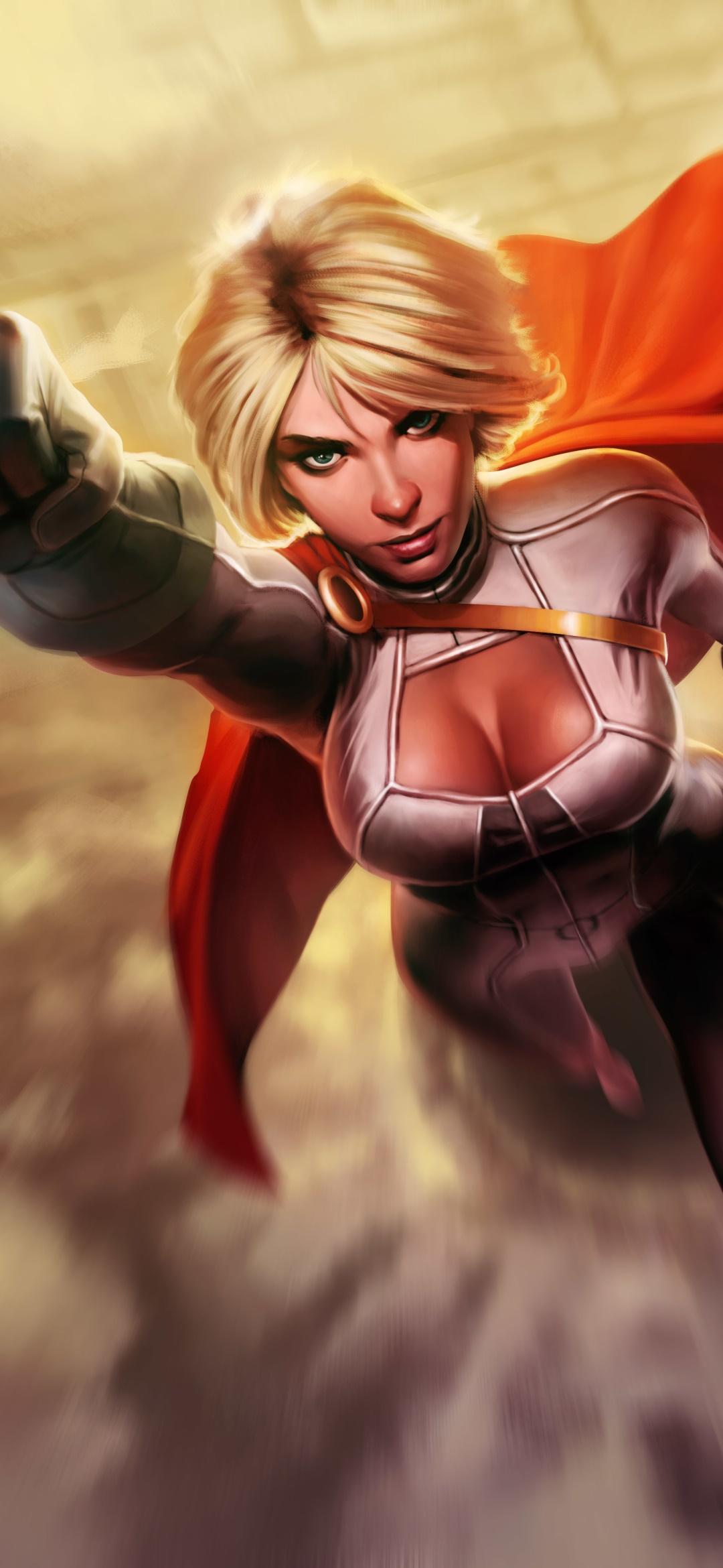 1080x2340 Power Girl phone wallpaper 1080P, 2k
