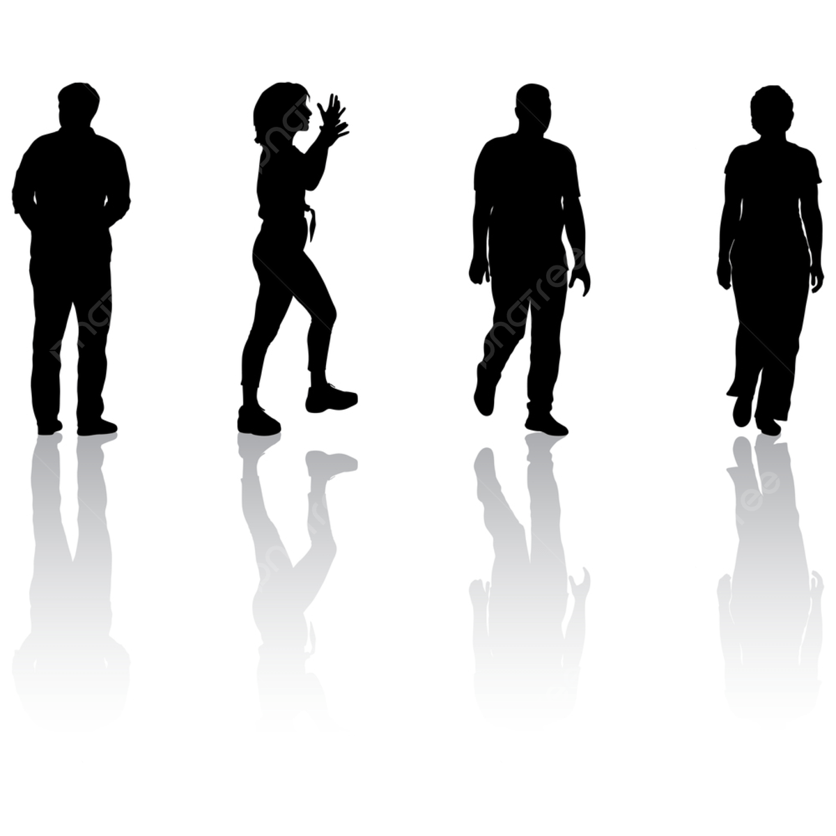 1200x1200 Silhouette Group Of People Standing On