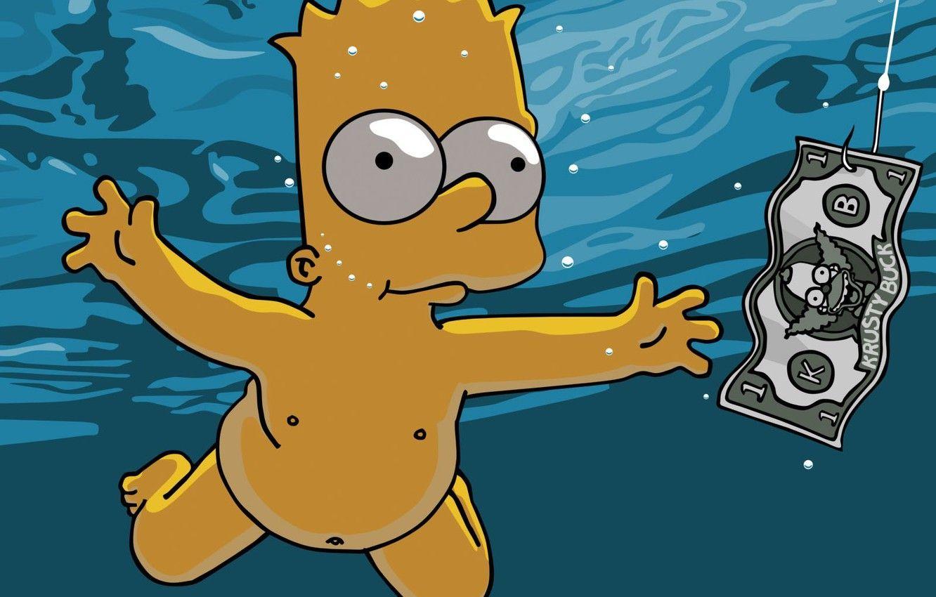 1332x850 Wallpaper cartoon, The simpsons, simpsons, Bart, Nevermind, Nirvana image for desktop, section фильмы