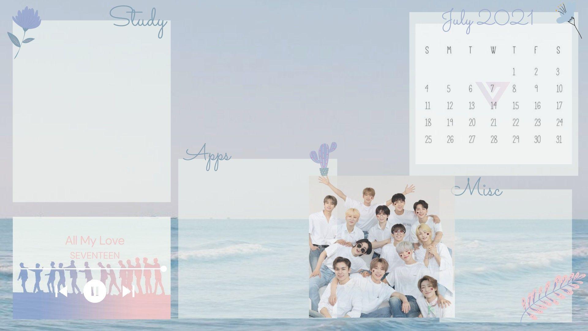 1920x1080 SEVENTEEN THEMED DESKTOP ORGANIZER