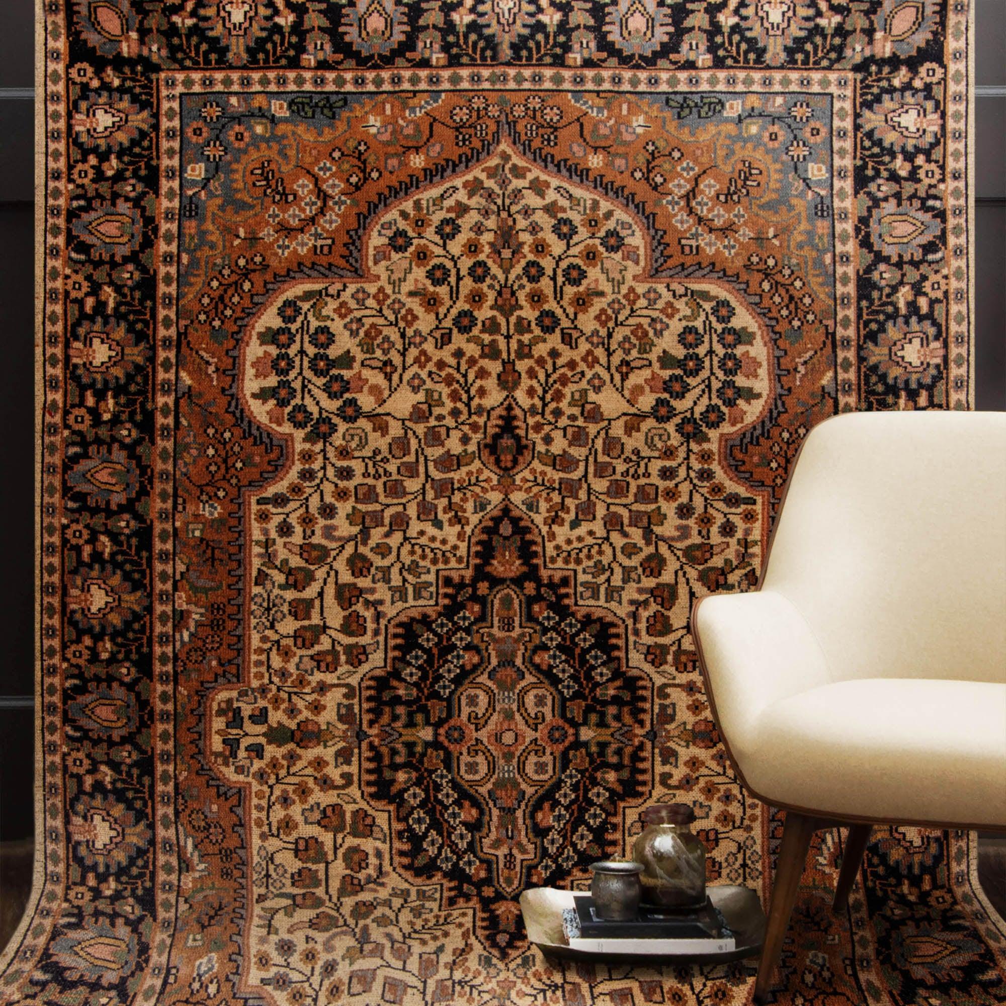 2000x2000 Amber Kiss Kashan Vintage Carpet
