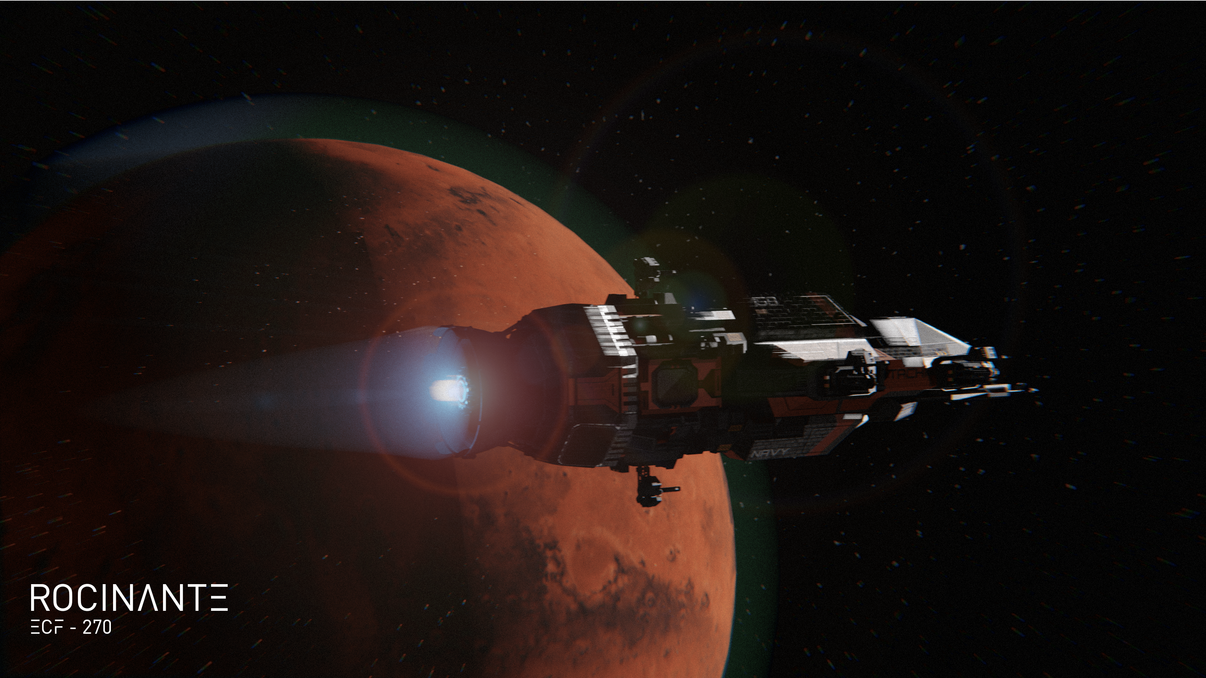 3840x2160 Made a wallpaper of the Rocinante