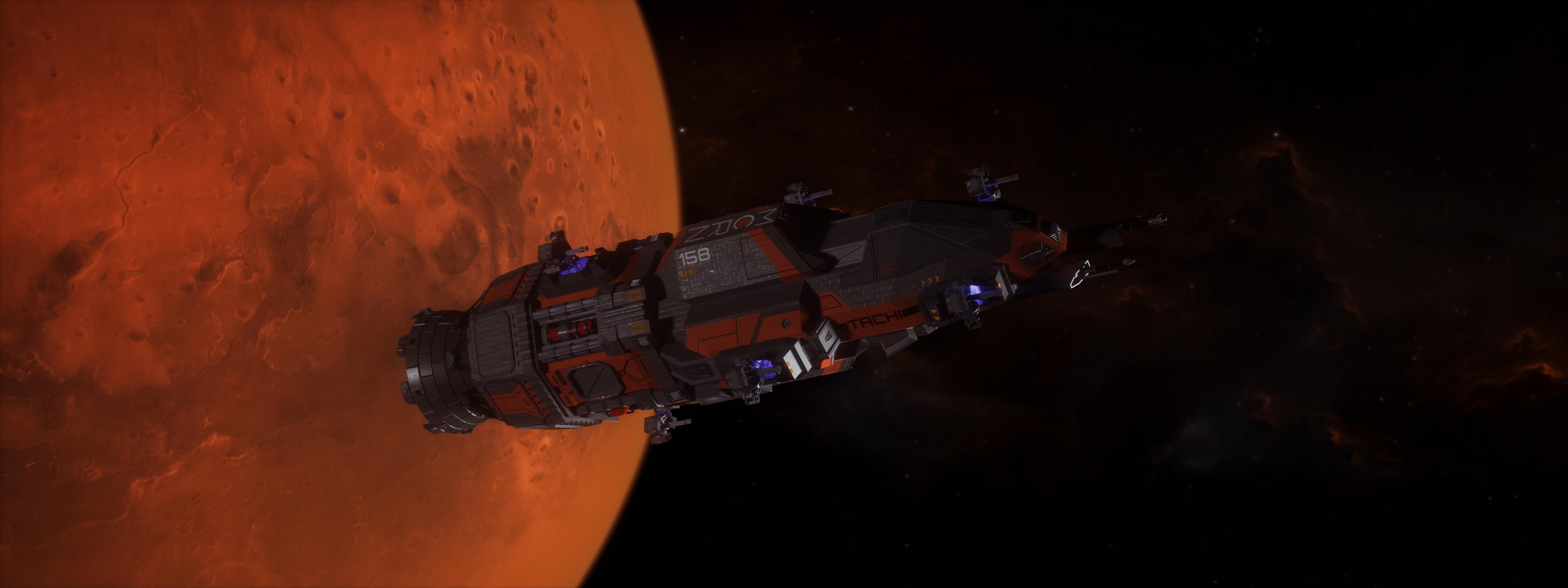 6826x2560 an 8K wallpaper of the Rocinante