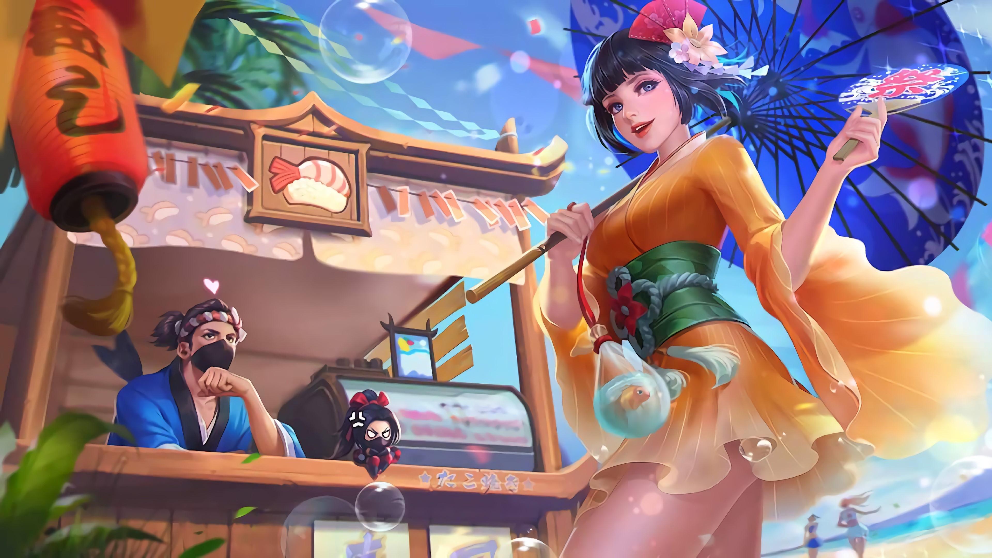 3840x2160 Mobile Legends, Kagura, Hayabusa free