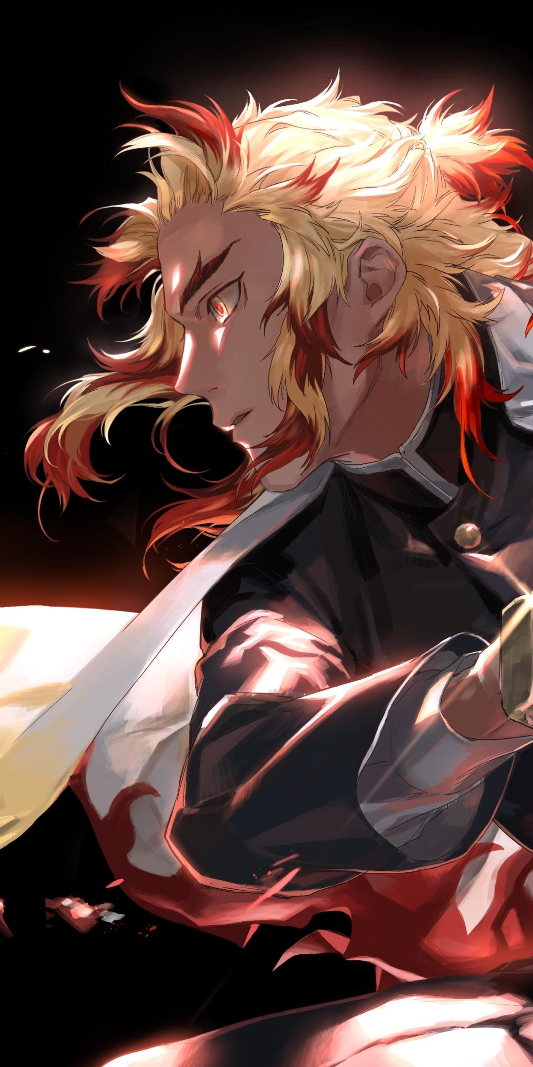 1080x2160 Download Kyojuro Rengoku wallpaper