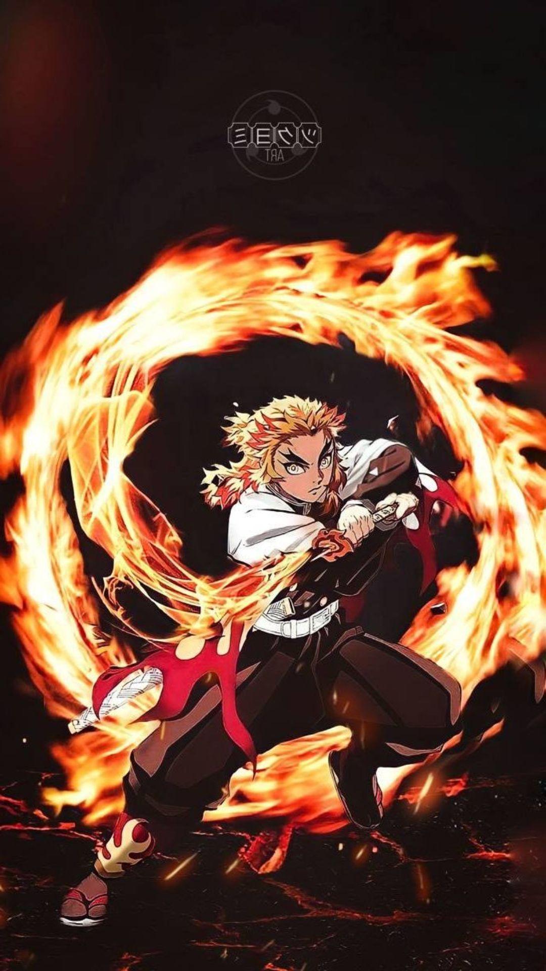1080x1920 Best Rengoku 4k Wallpaper