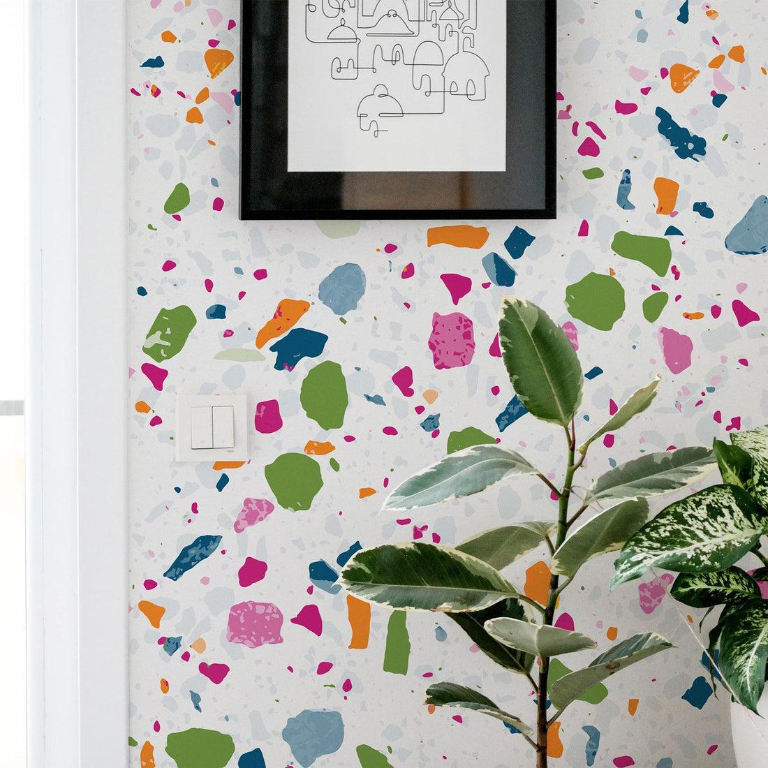 1100x1100 Bright terrazzo print removable