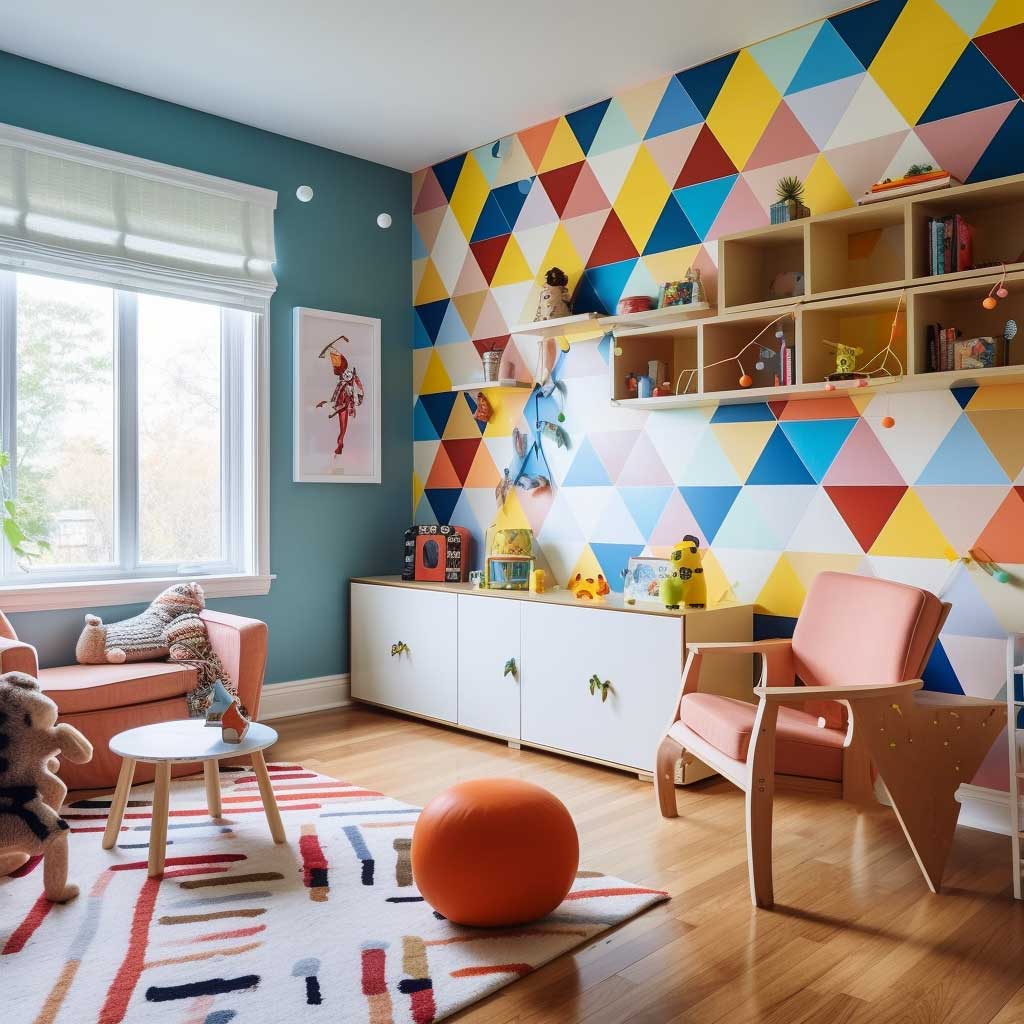 1024x1024 Colorful Geometric Wallpaper Livening