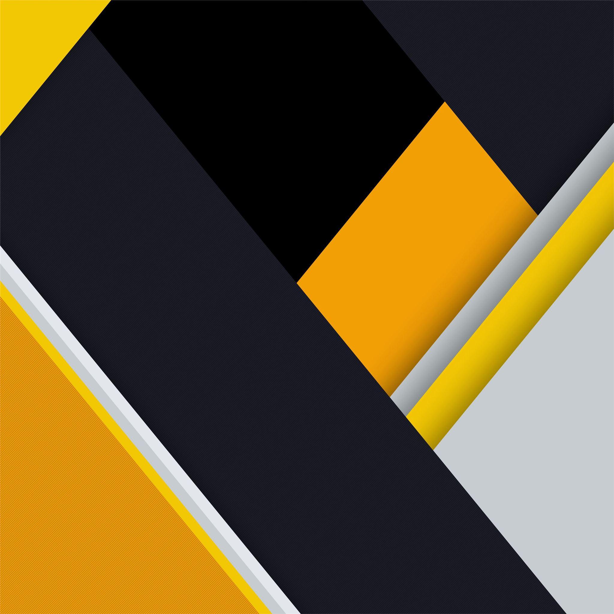 2048x2048 yellow material design abstract 8k iPad Air Wallpaper Free Download