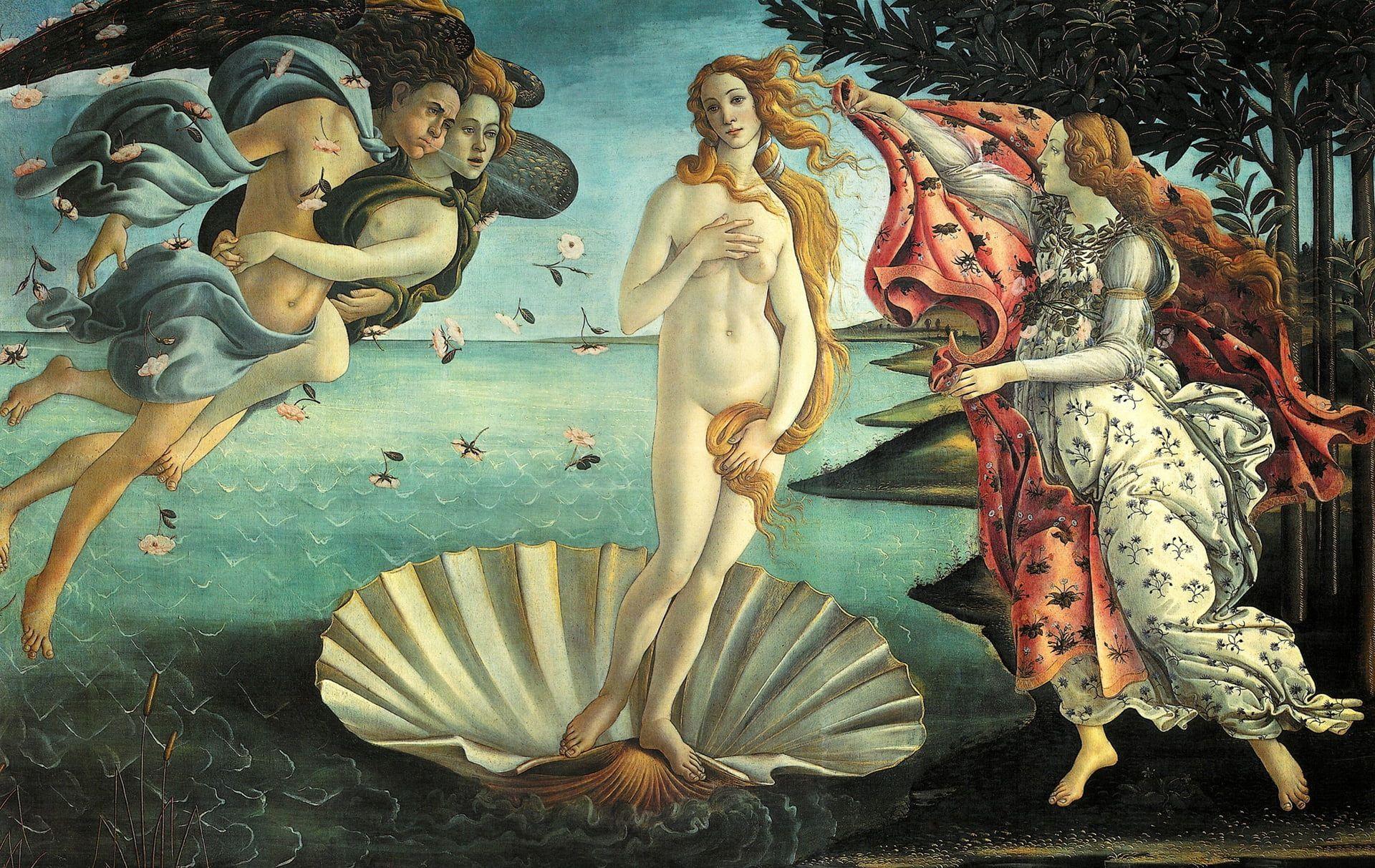 1920x1213 Birth of Venus by Botticelli #picture The Birth Of Venus #mythology Sandro Botticelli P. Ideias para pintura, Pintar papel de parede, Pinturas renascentistas