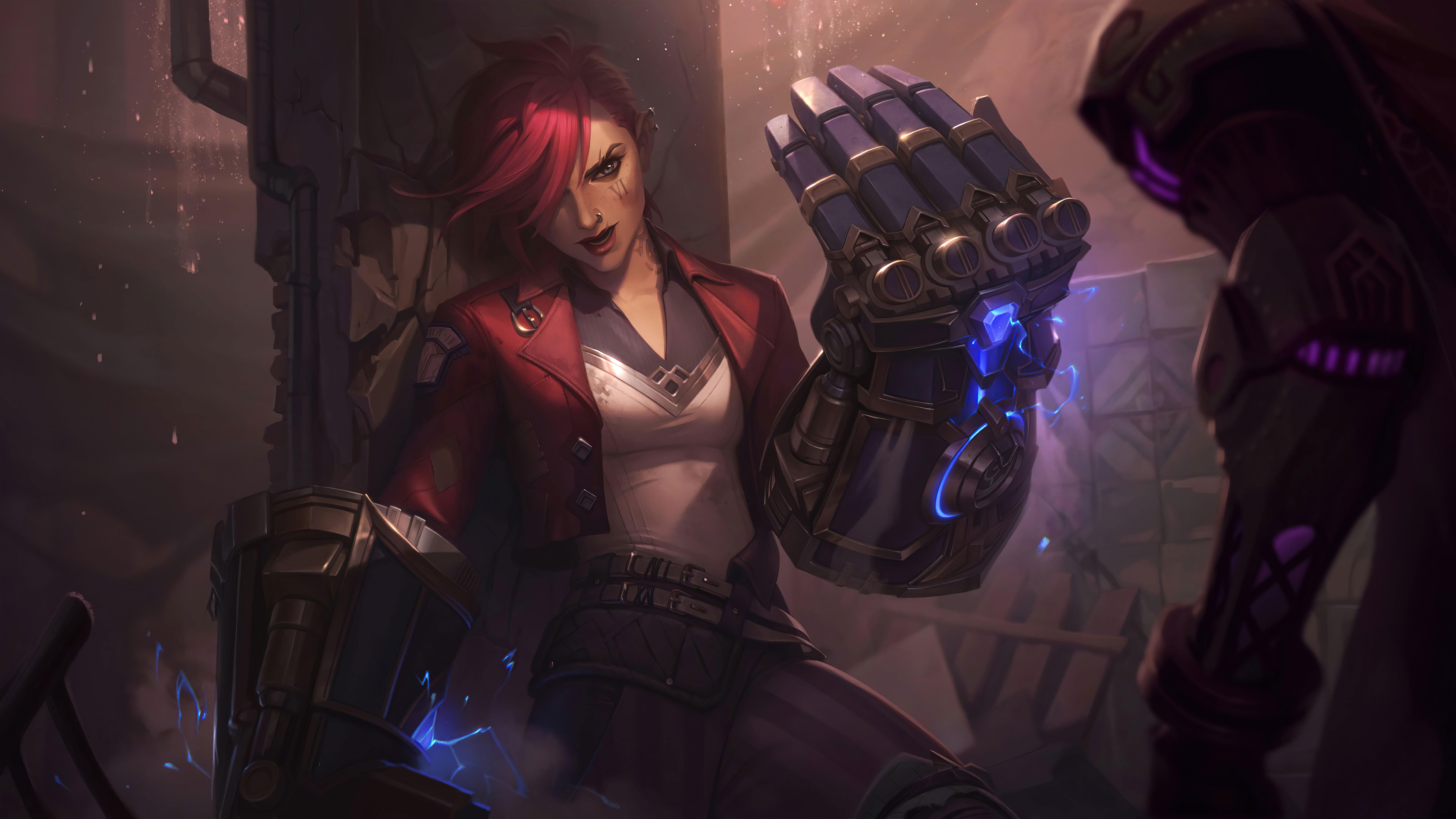 7680x4320 Wallpaper Arcane, Vi League Of Legends, Riot