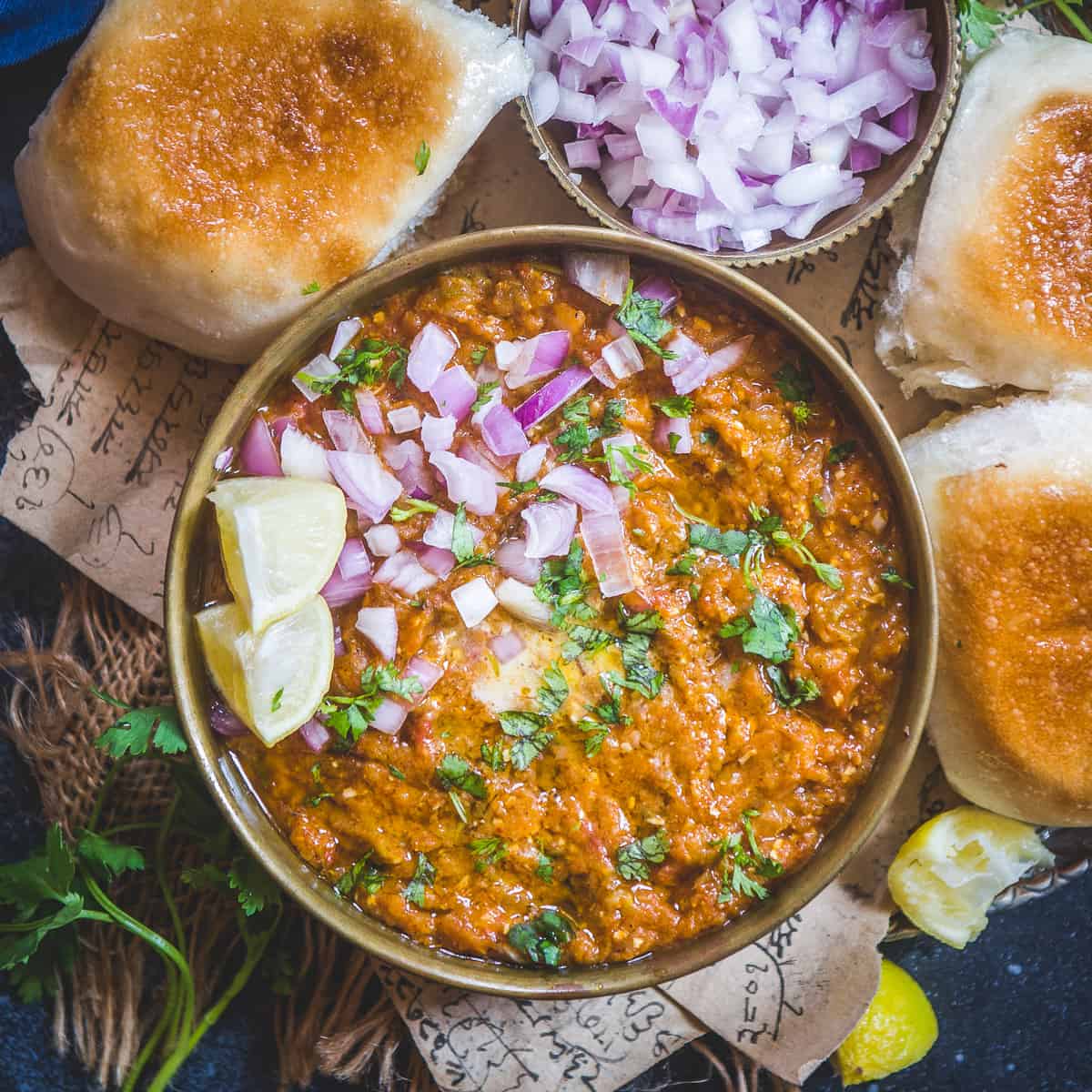 1200x1200 Pav Bhaji Recipe (Step by Step + Video)