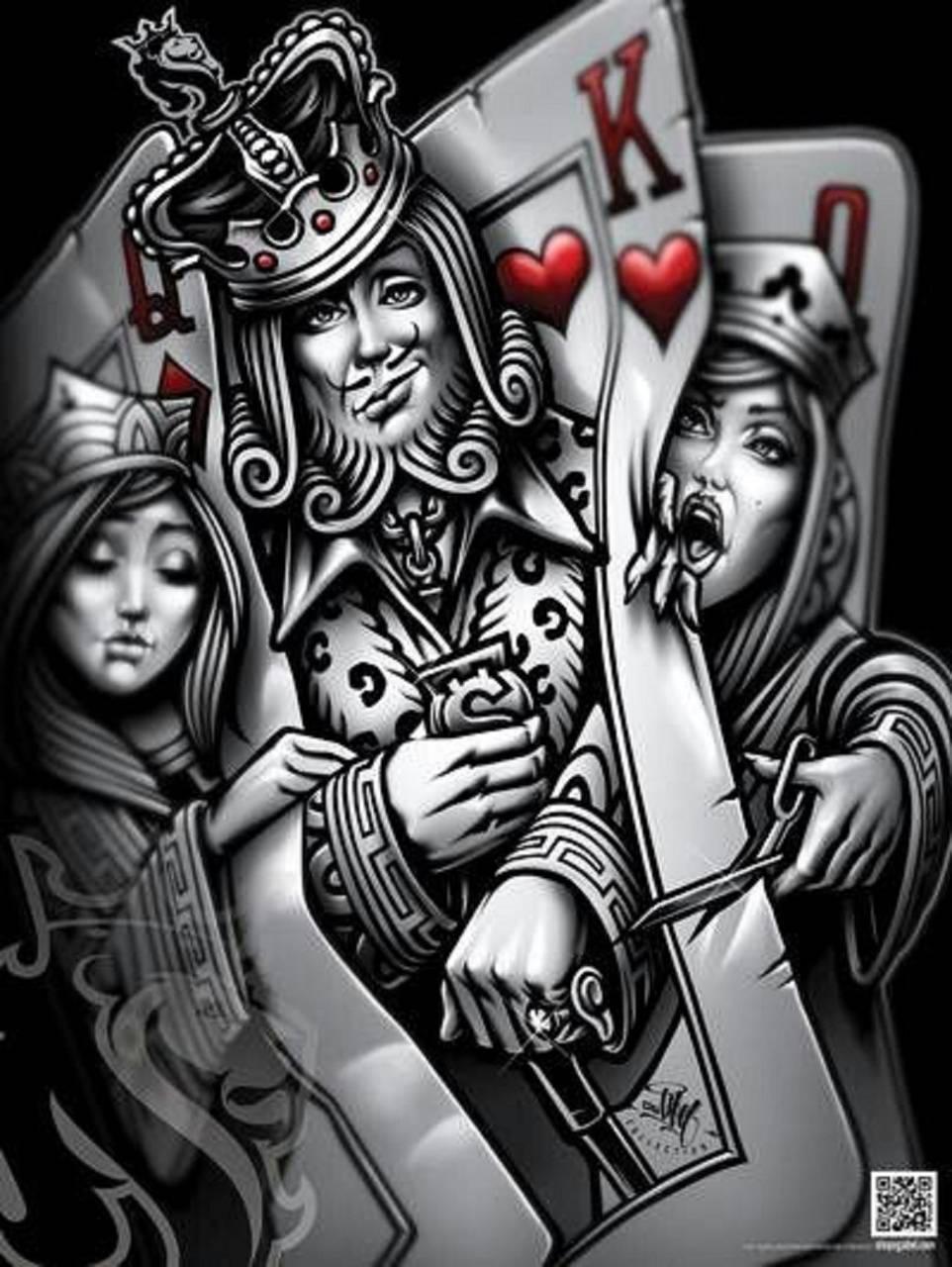 962x1280 Download Rummy King And Queen Digital Art Wallpaper