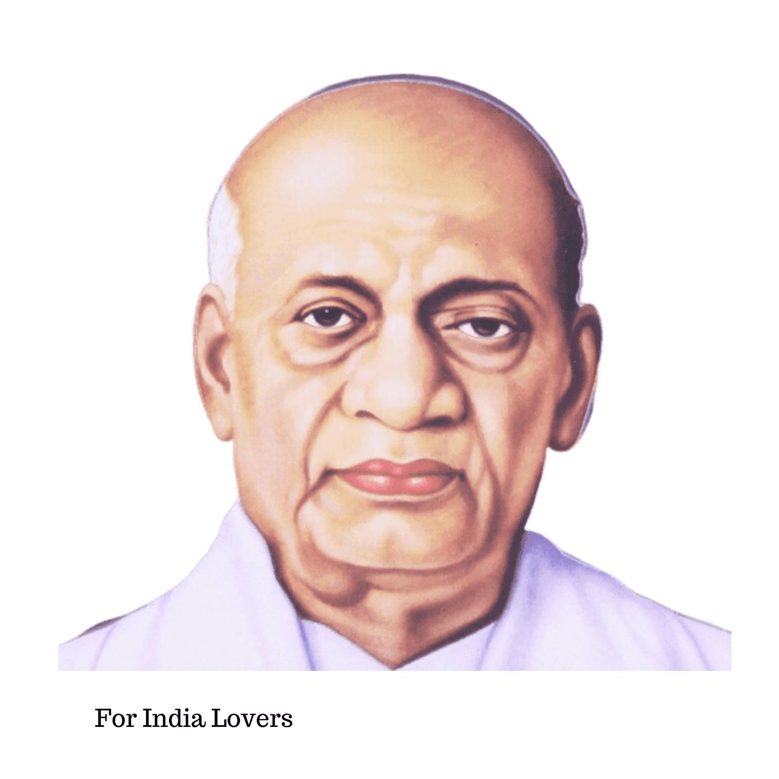 1600x1600 Download Sardar Patel Drawn Portrait Wallpaper