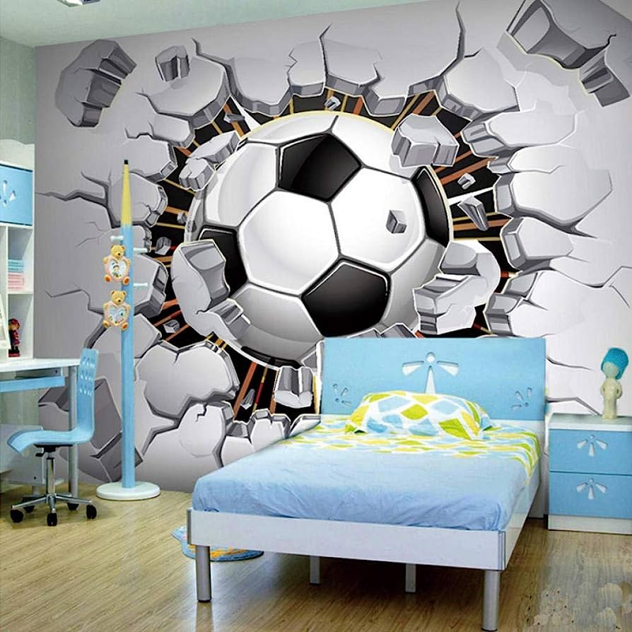 894x894 3D Wall Murals Soccer Wallpaper Sport Background Mural Living Room Sofa Bedroom Football TV Backdrop Custom Any Size Wall Mural Wallpaper