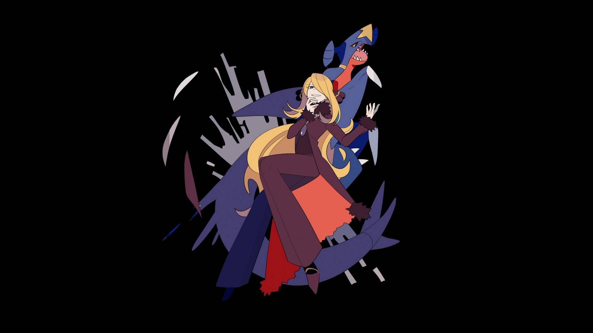 1920x1080 Download Cynthia And Garchomp Digital Art Wallpaper