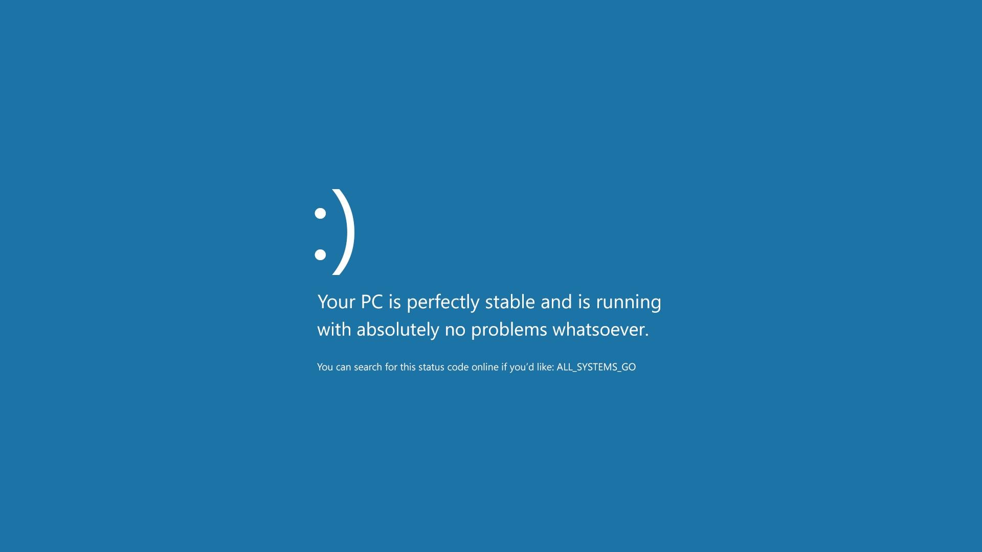 1920x1080 Blue Screen of Life wallpaper (1080p)
