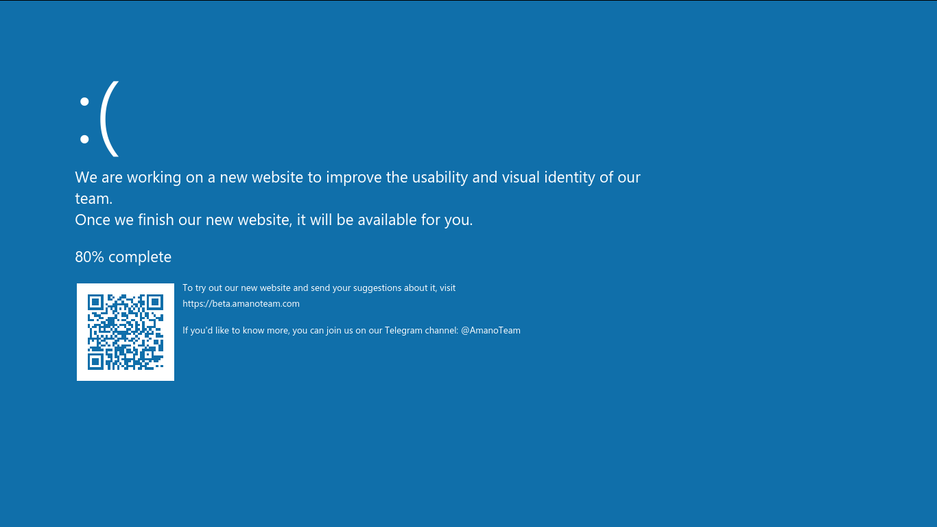 1366x768 GitHub BSoD: Windows Like BSoD Page (with QR Code Support) For Work In Progress Websites