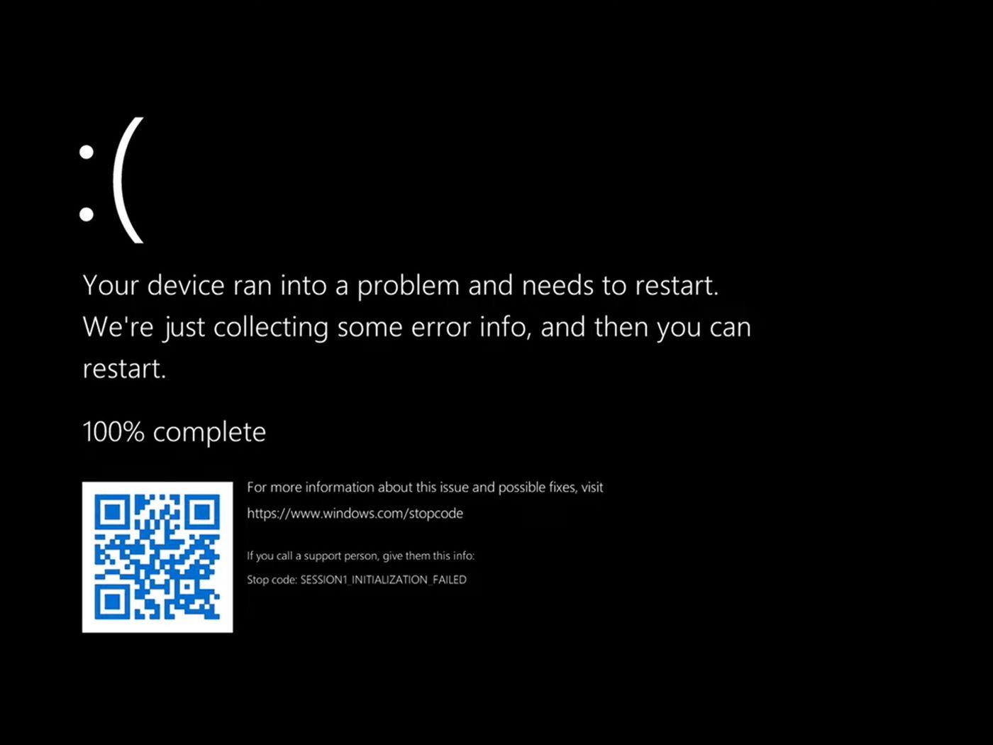 1400x1050 Microsoft's Blue Screen of Death is changing to black in Windows 11