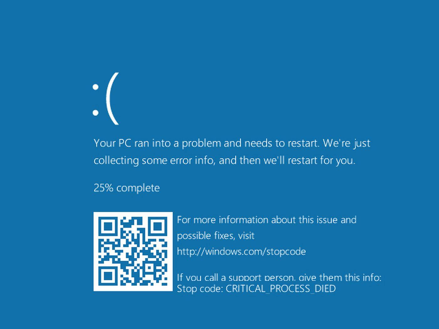 1400x1050 Microsoft adds QR codes to the Windows 10 Blue Screen of Death