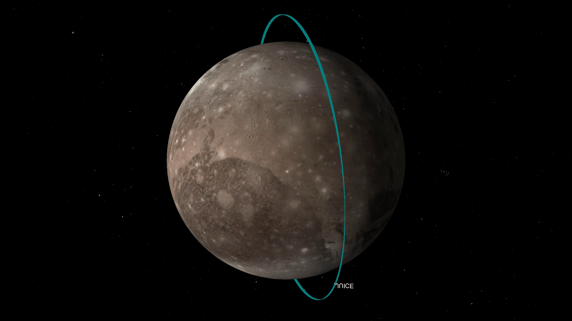 1920x1080 ESA orbiting Ganymede close up