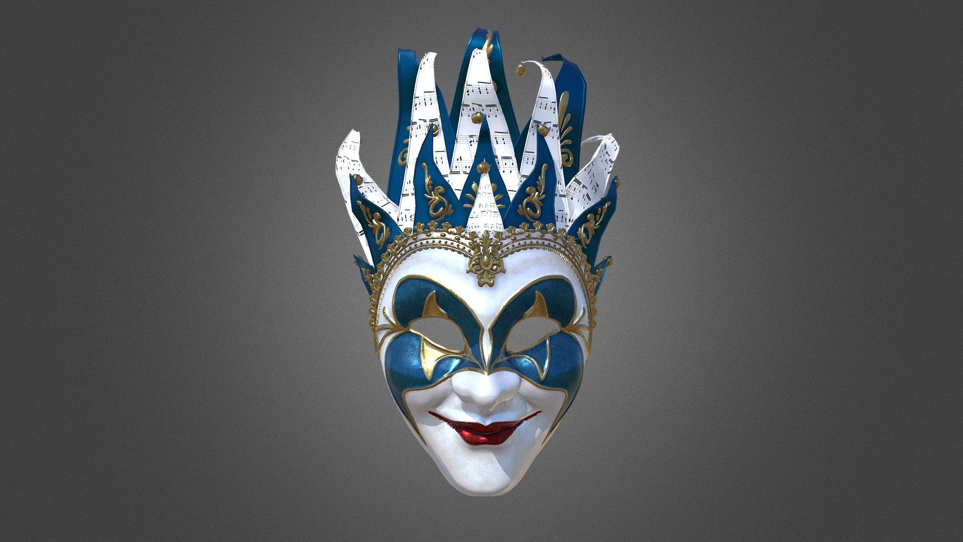 1920x1080 Venetian Carnival Mask Joker Royalty Free 3D model by Elephai [c3239e2]