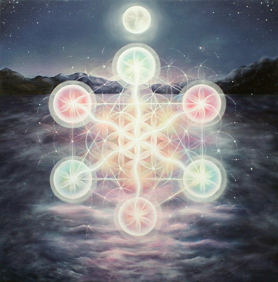 1184x1200 Paintings: Moonlight Merkaba