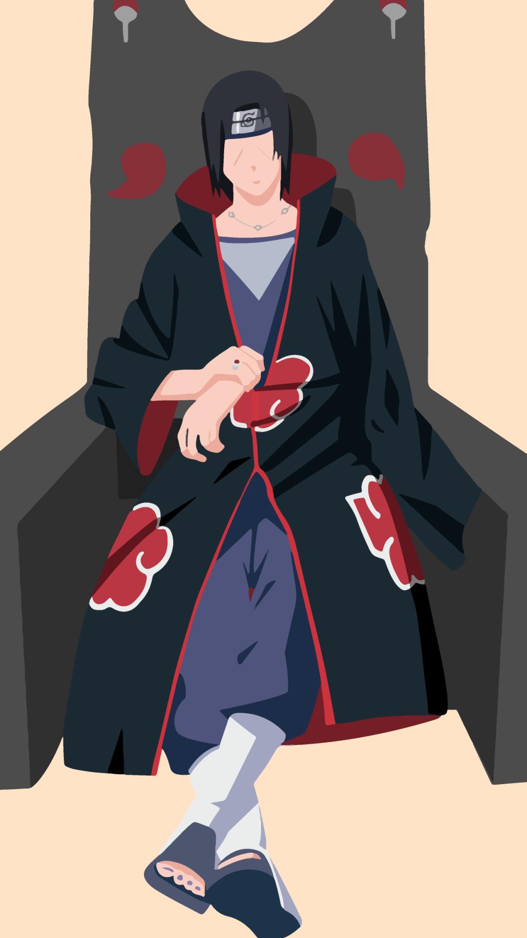 1080x1920 Itachi sitting on the throne