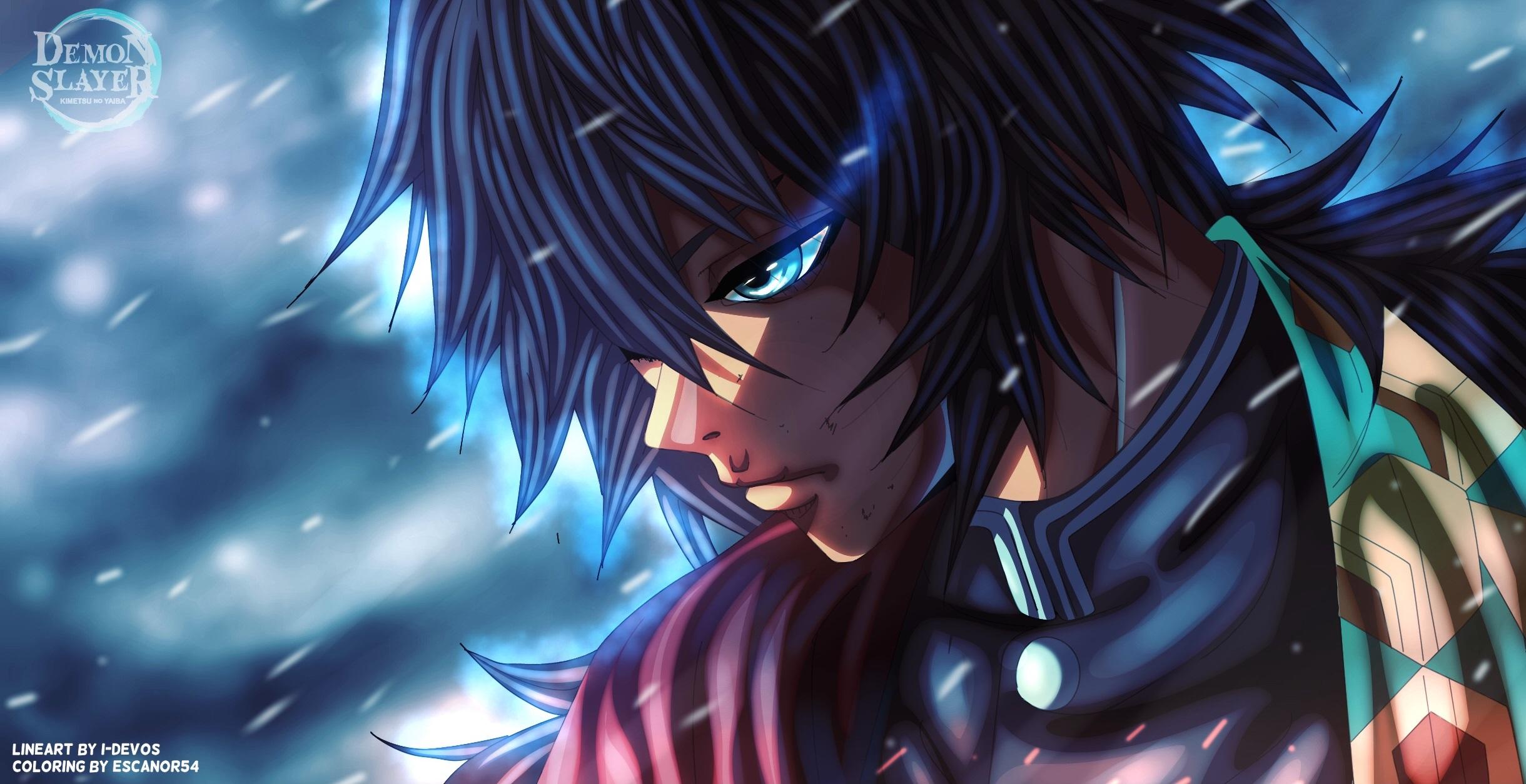 2440x1254 HD desktop wallpaper: Anime, Demon Slayer: Kimetsu No Yaiba, Giyuu Tomioka download free picture