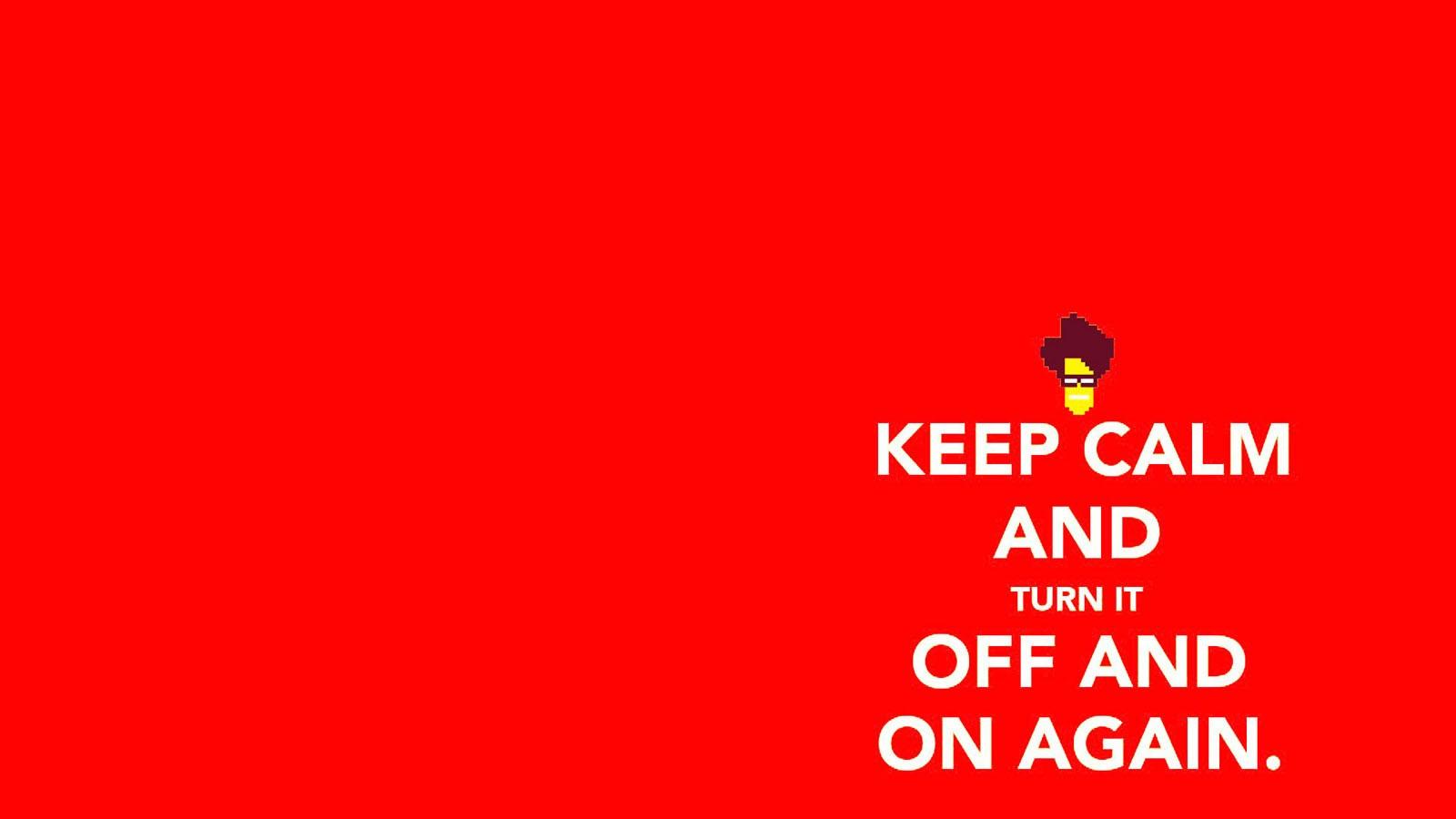 1600x900 The IT Crowd Minimalism Red Background Keep Calm And Wallpaper:1600x900