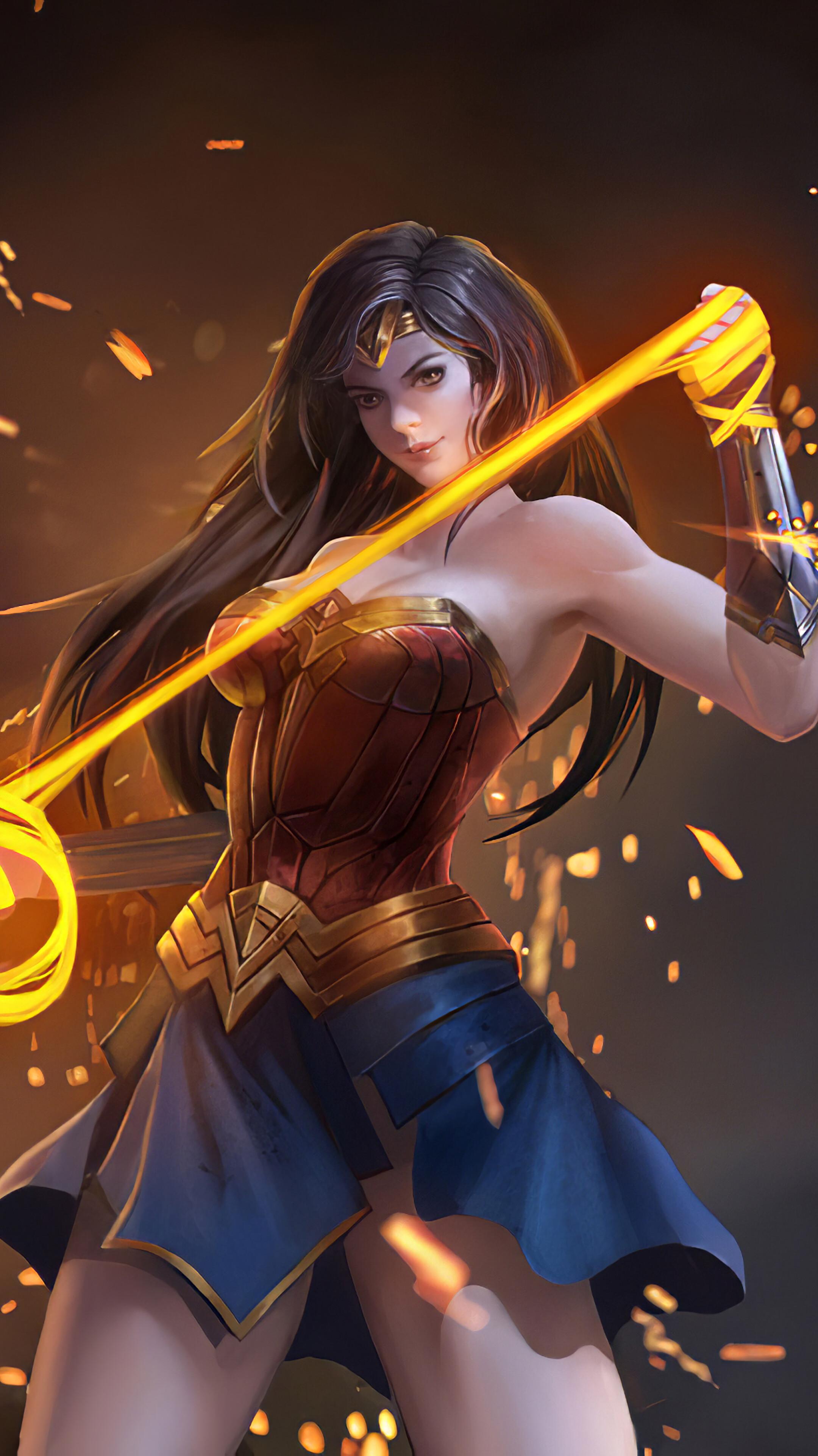 2160x3840 Wonder Woman, Lasso of Truth, 4k Gallery HD Wallpaper