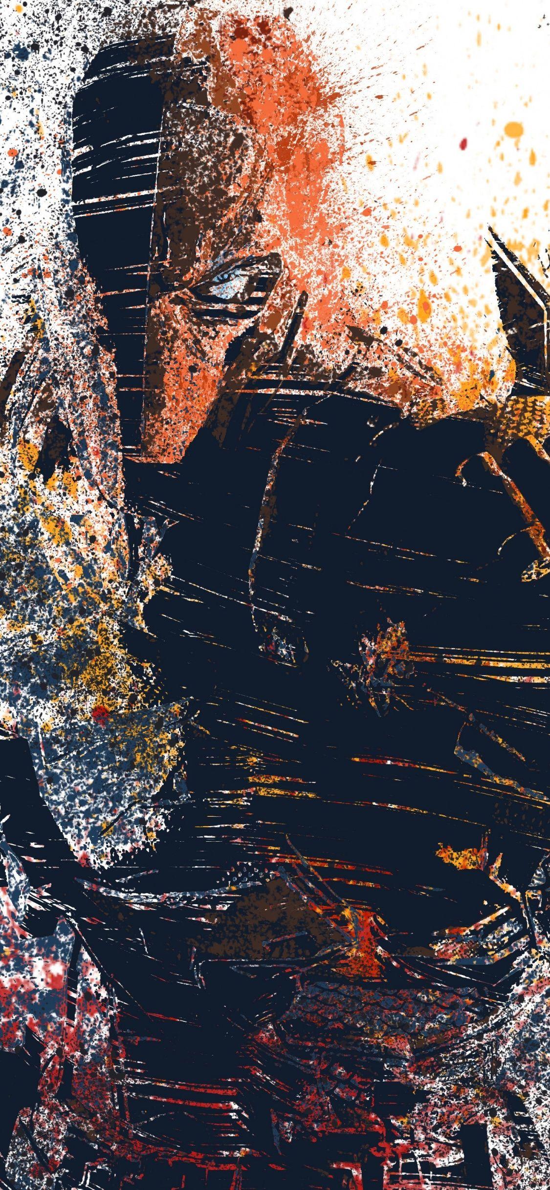 1125x2436 Download 1125x2436 wallpaper deathstroke, fading out, artwork