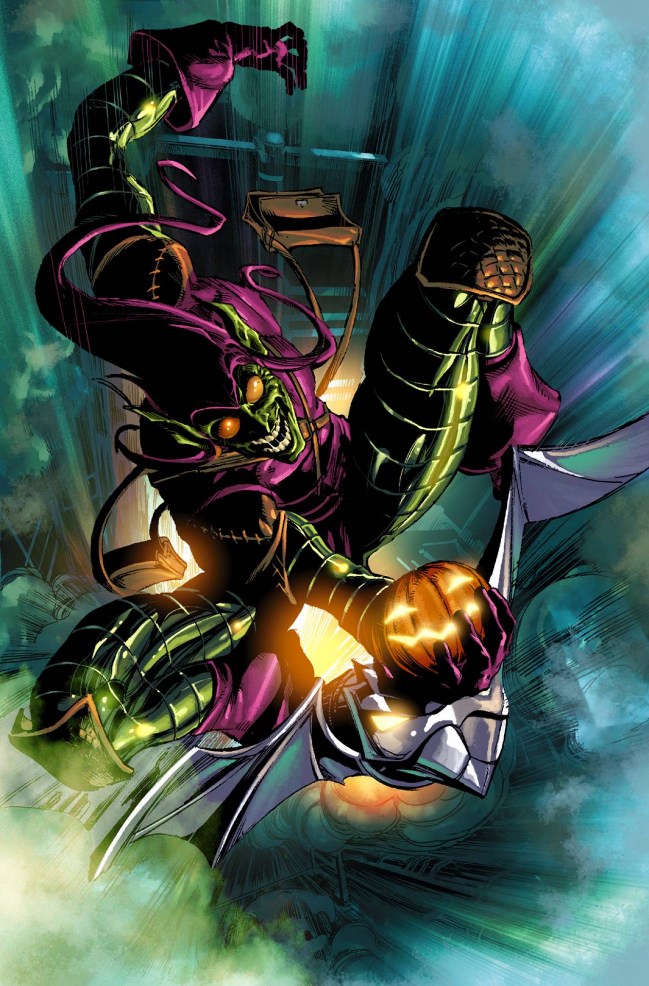 1264x1920 Green Goblin vs Deathstroke