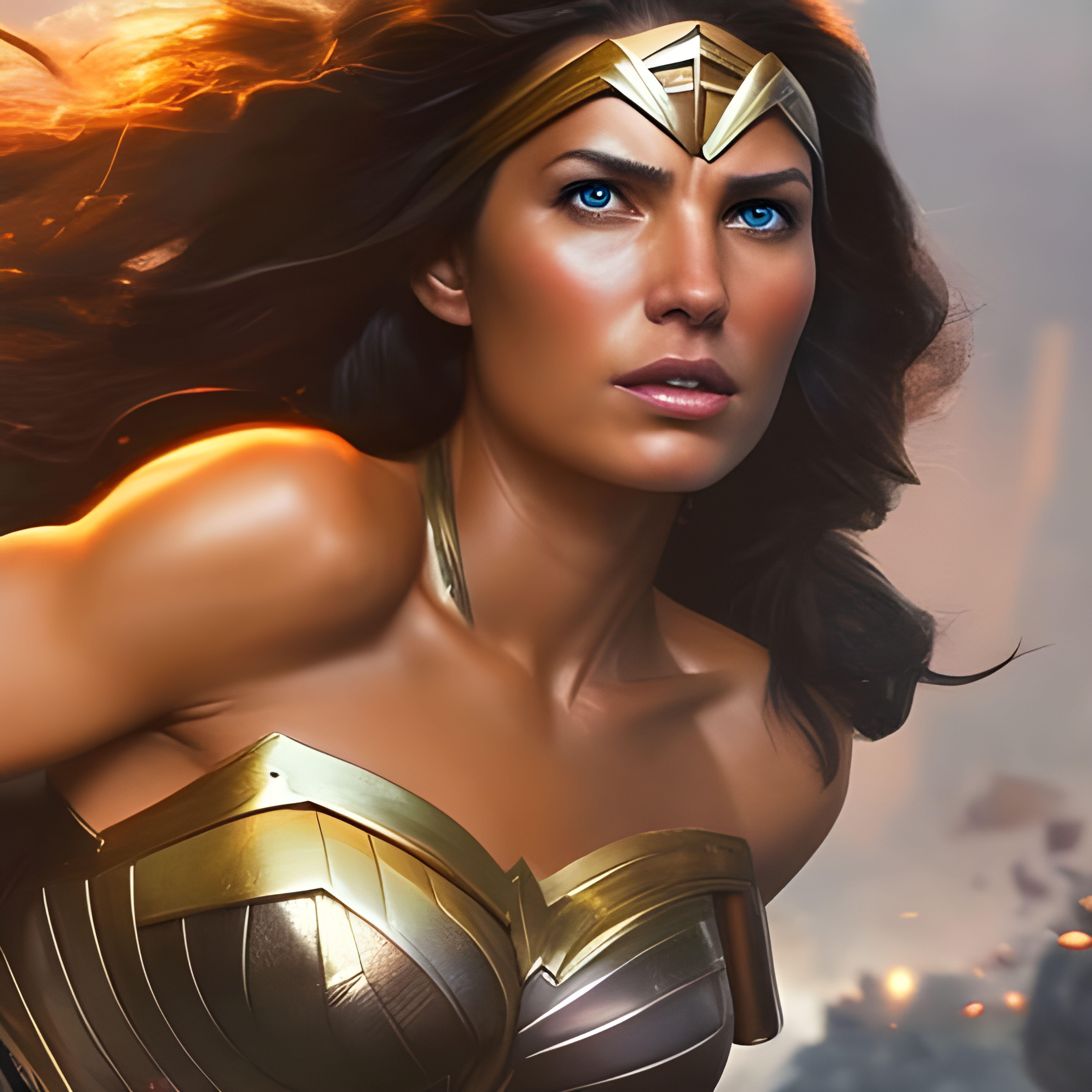 8000x8000 Wonderwoman Gadot Generated Artwork