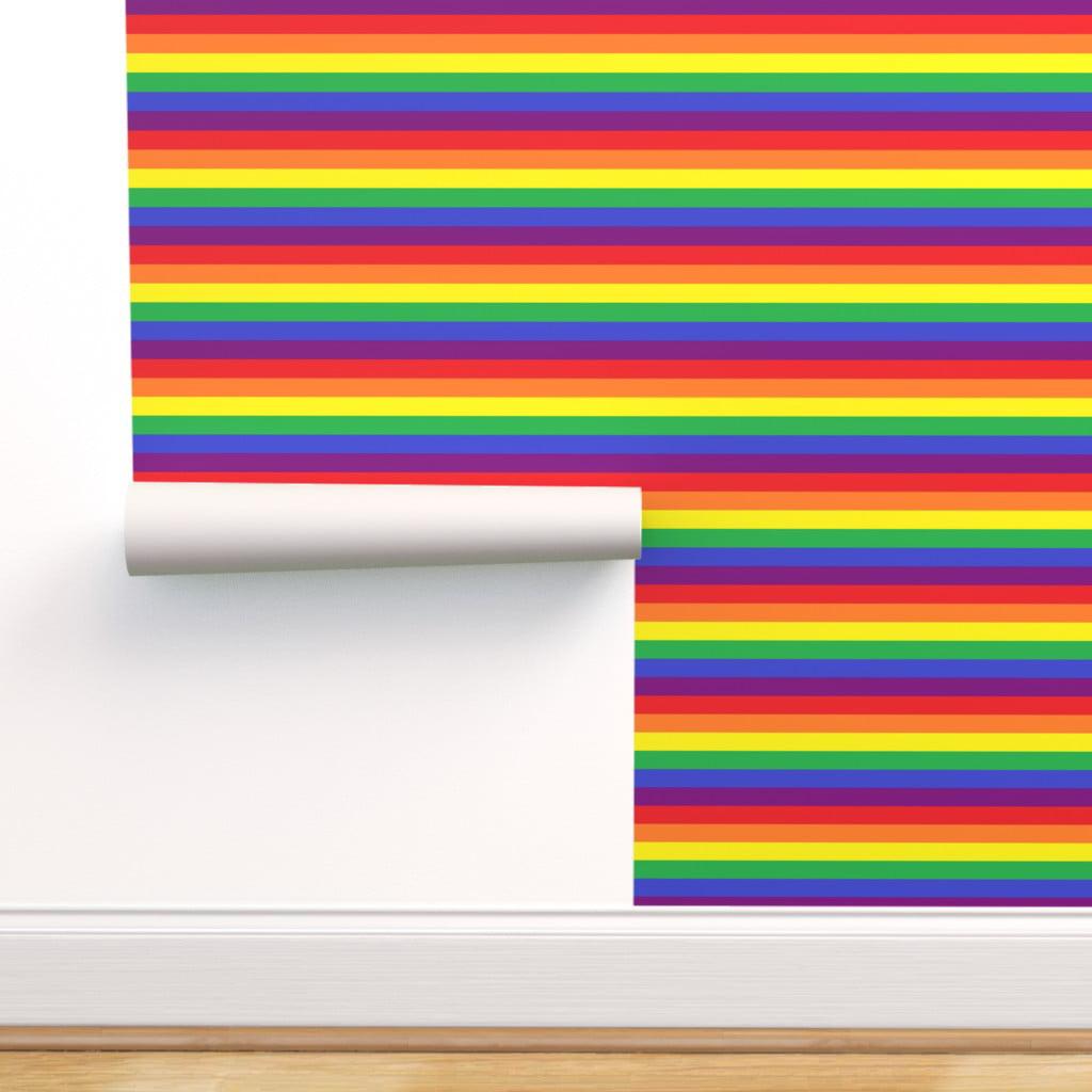1024x1024 Peel & Stick Wallpaper Swatch Pride Stripes Lgbt Gay Flag Striped Custom Removable Wallpaper