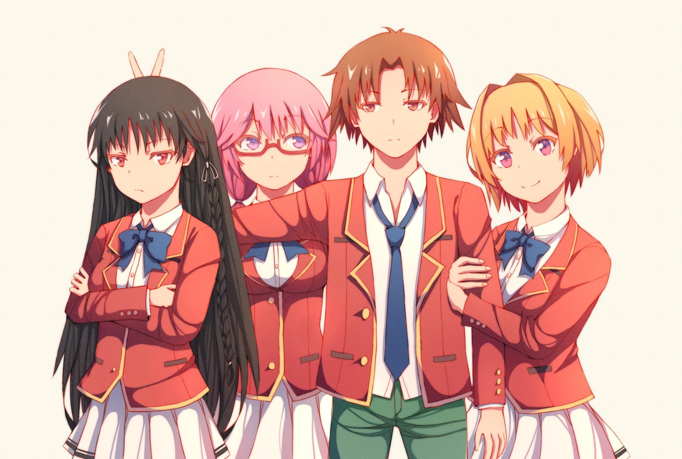 2180x1470 HD desktop wallpaper: Anime, Kikyō Kushida, Suzune Horikita, Classroom Of The Elite, Airi Sakura, Kiyotaka Ayanokōji download free picture