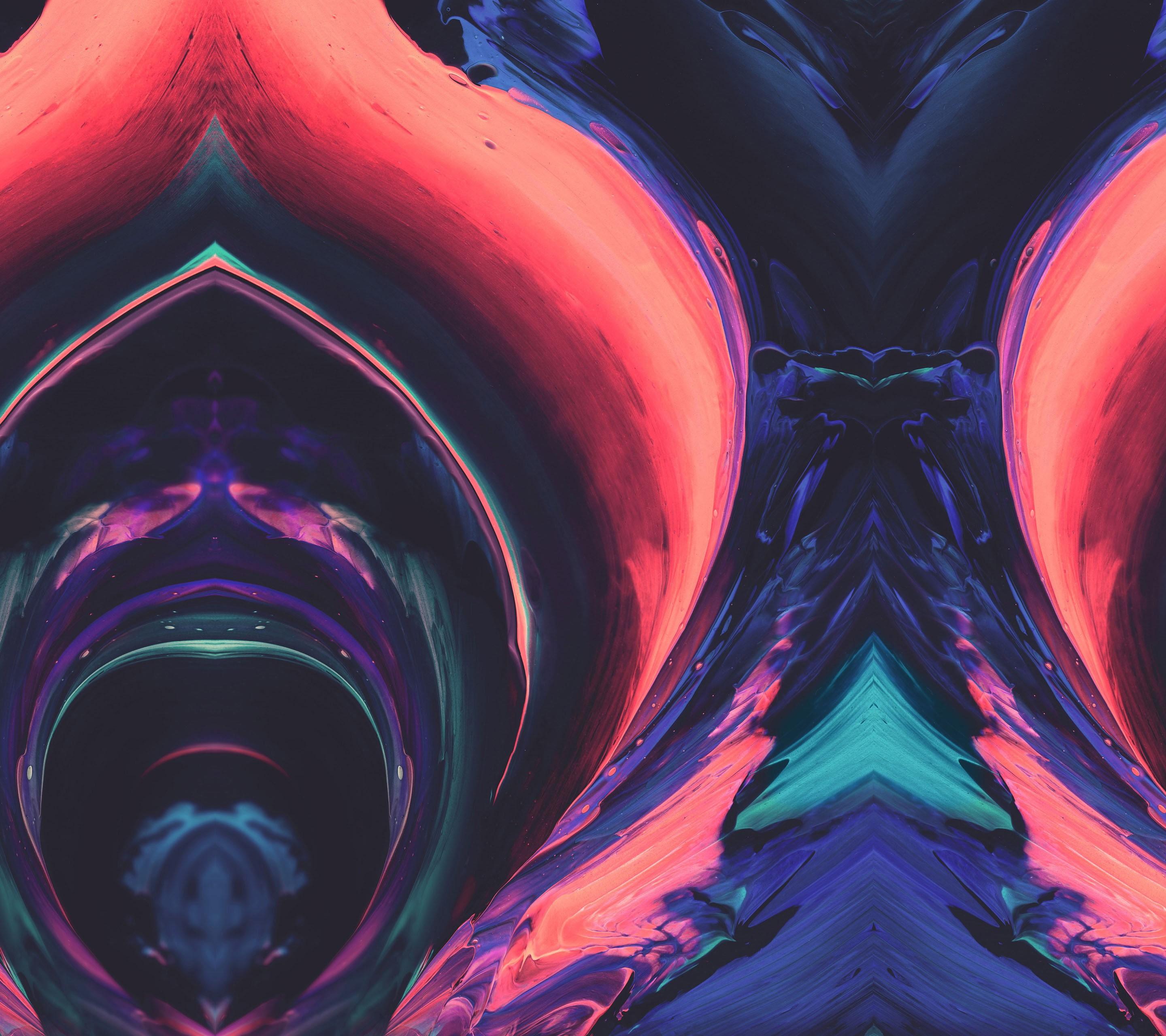 2880x2560 Wallpaper / Dark, Android, Stock, Flow, Paint, Colorful, 2K, HTC Desire 10 Pro free download