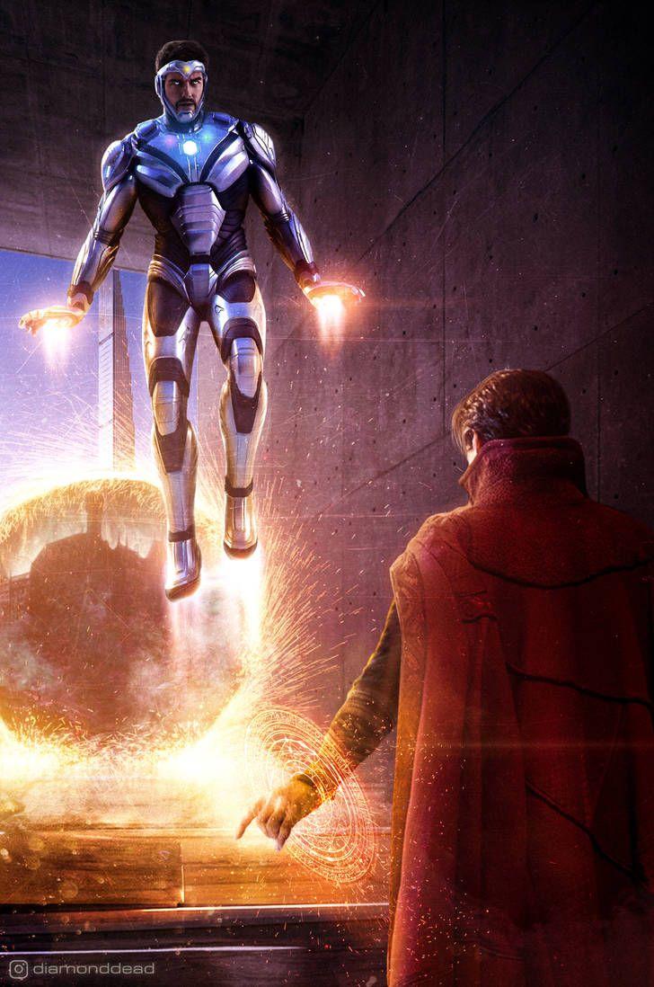 728x1098 Doctor Strange Vs. Superior Iron Man By Diamonddead Art. Superior Iron Man, Iron Man Fan Art, Marvel Spiderman Art