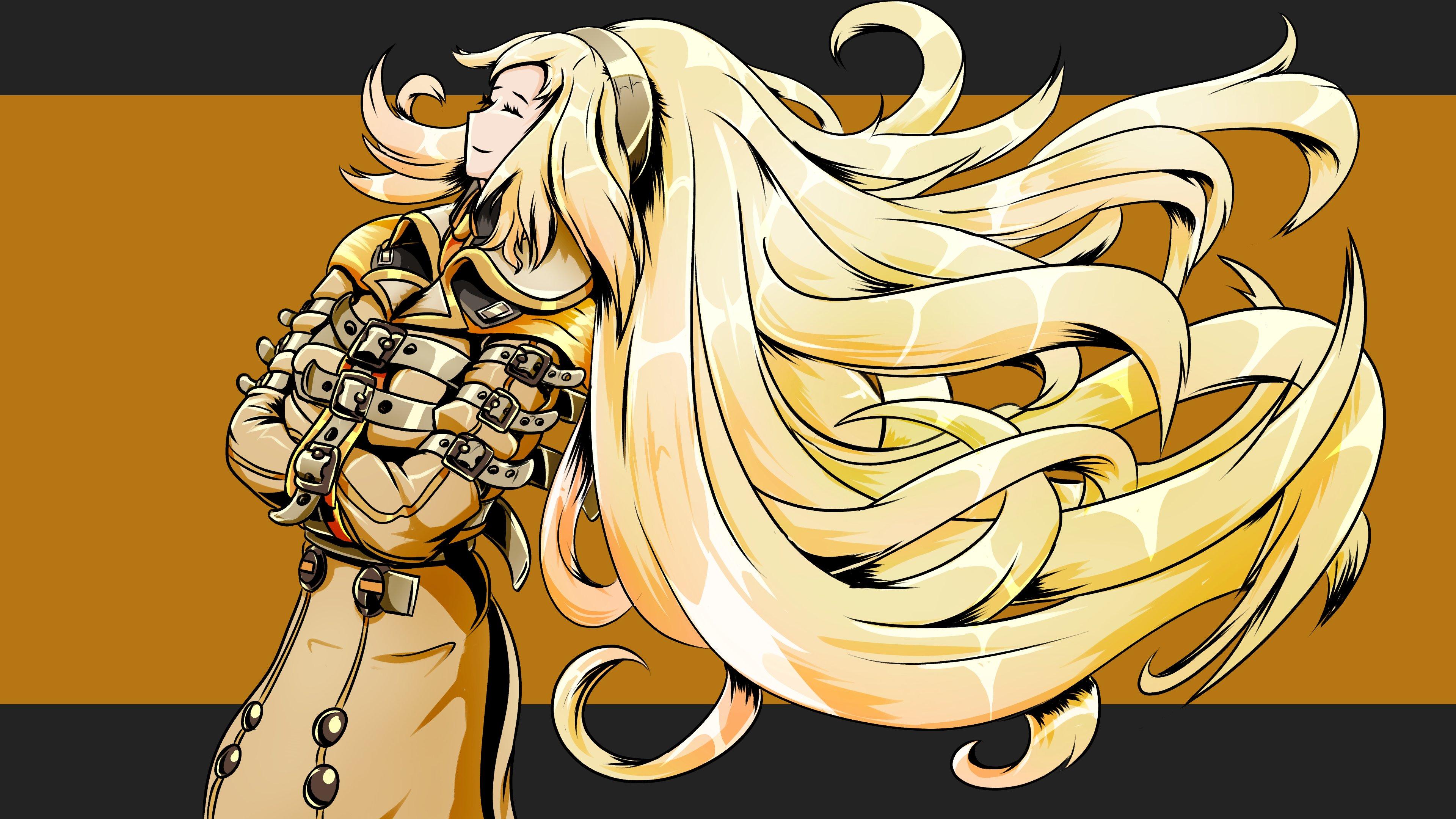 3840x2160 Plazzums made a 4k resolution Millia Rage wallpaper due to her being confirmed for Guilty Gear Strive, but twitter won't let me show the full version here, so follow