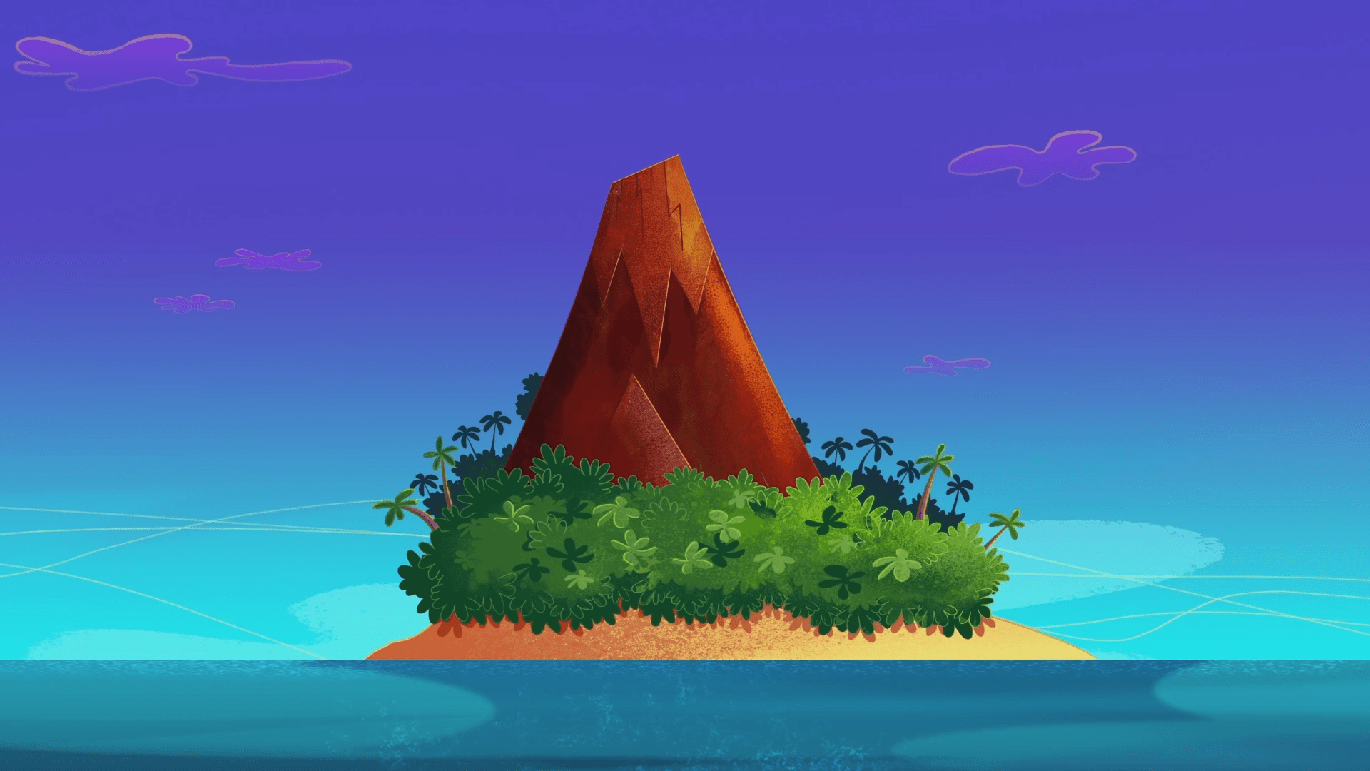 1920x1080 Island. Zig & Sharko