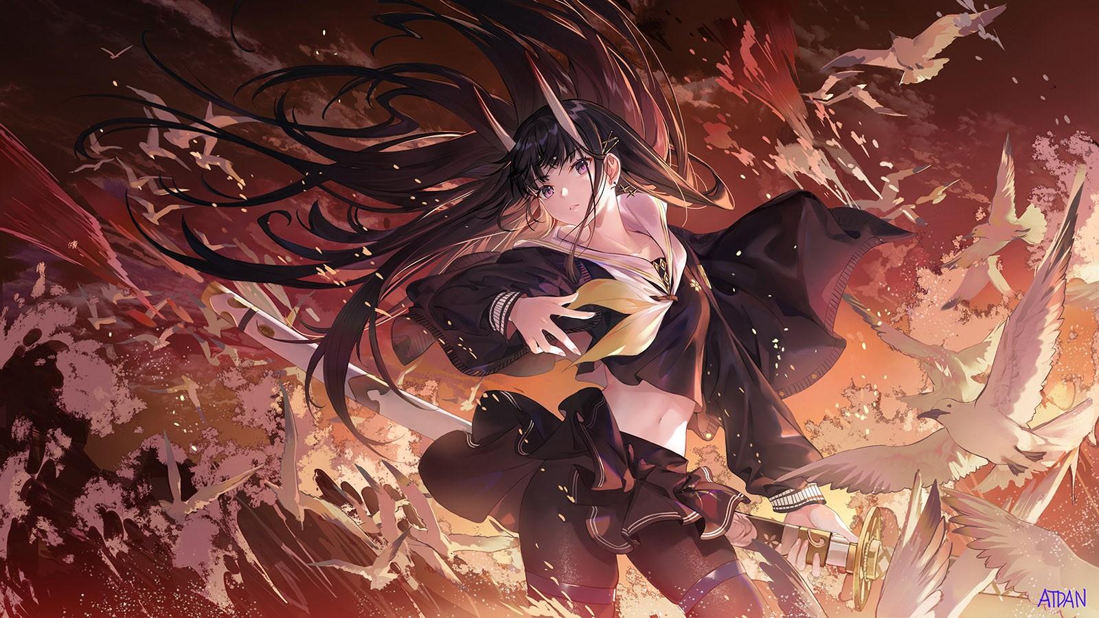 1600x900 oni girl 1080P, 2k, 4k HD wallpaper, background free download