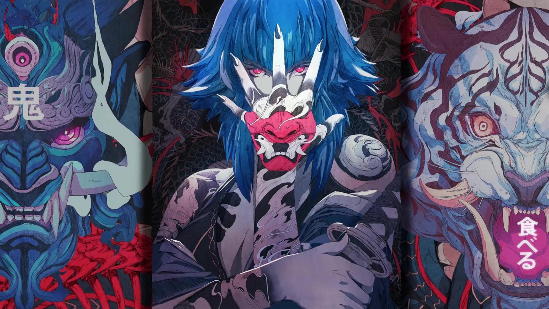 1920x1080 Samurai Girl Oni Tattoo Live Wallpaper