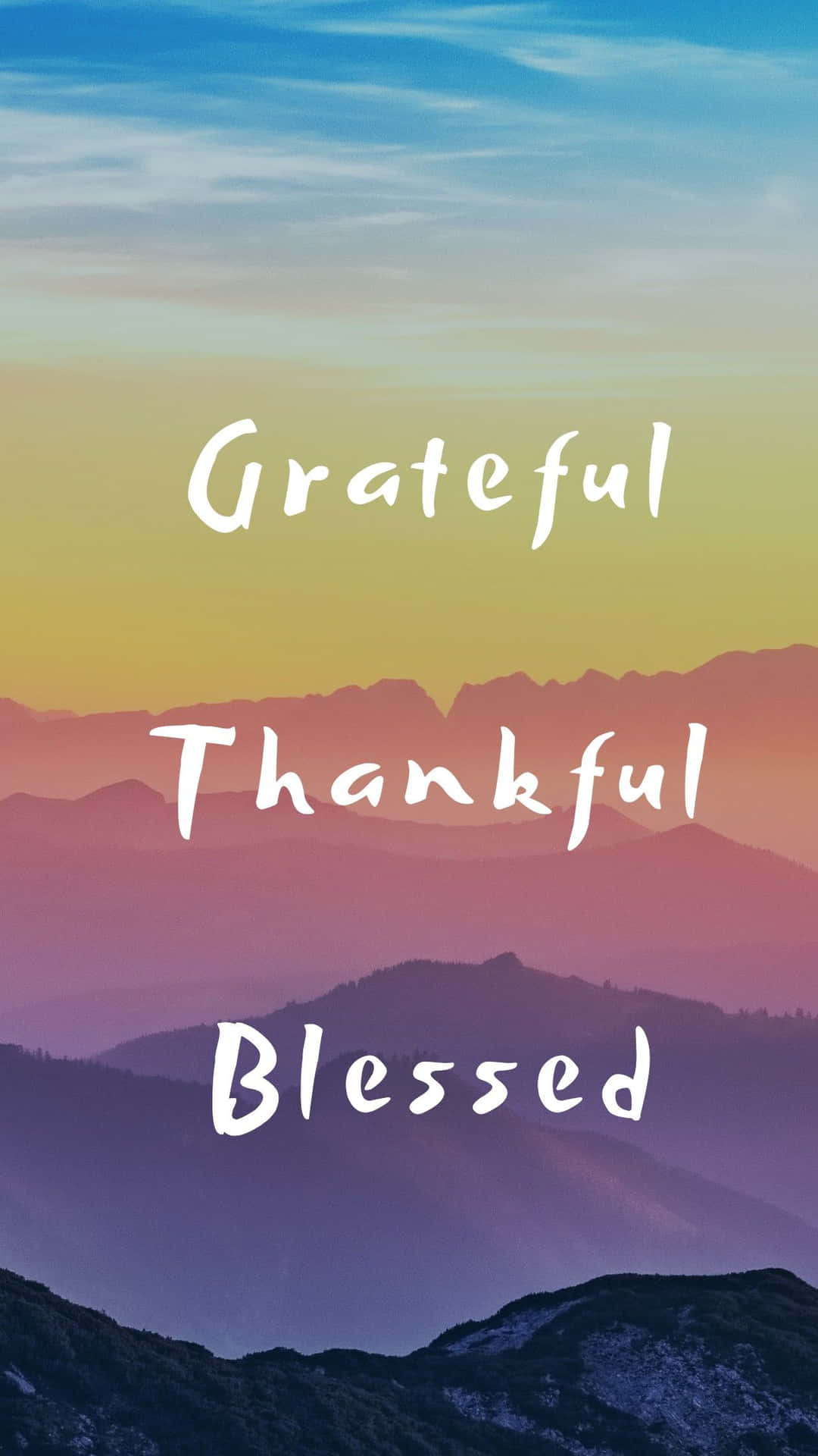 1080x1920 Download Colorful Mountain Gratitude Wallpaper