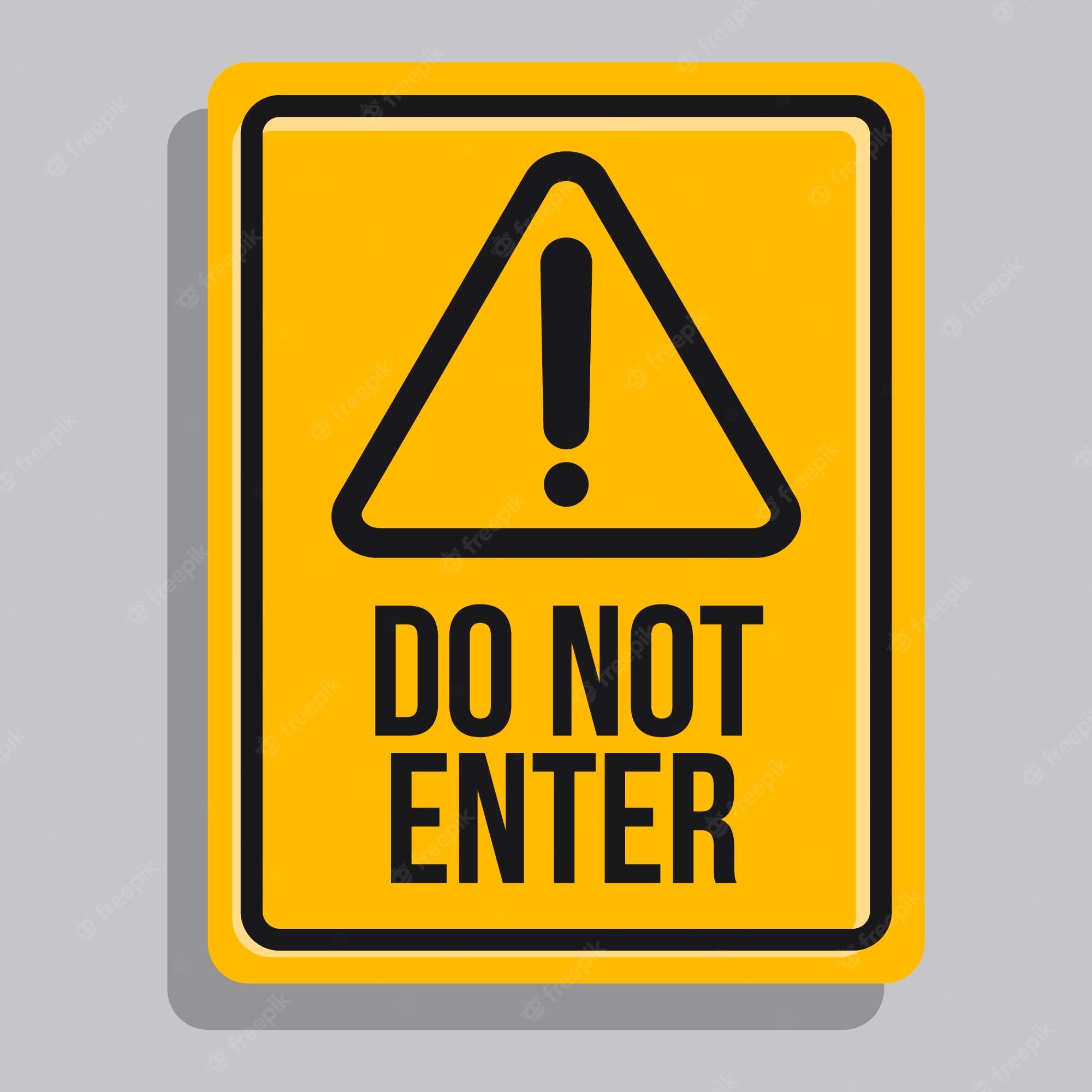 2000x2000 Free Vector. Flat design do not enter sign design