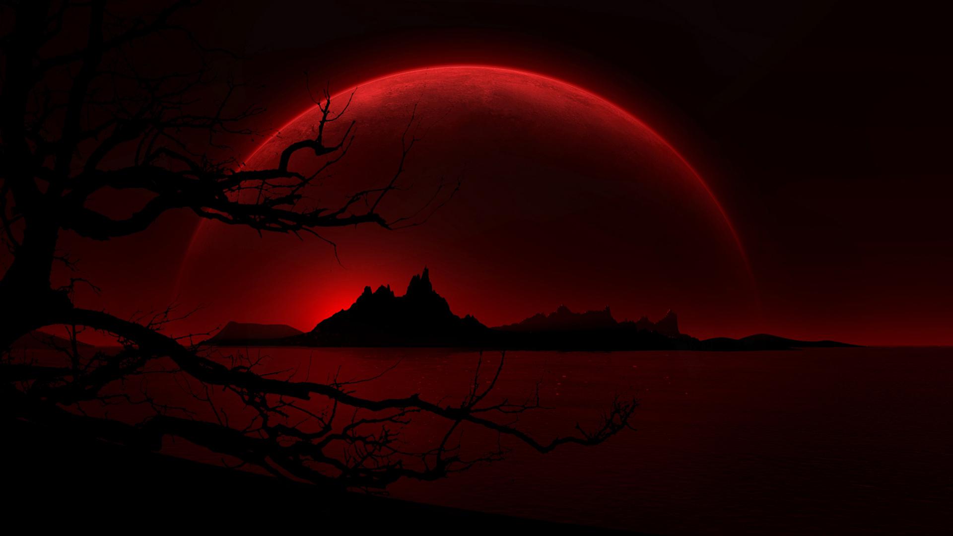 1920x1080 Wallpaperxl Anne Stokes Blood Red Moon Hd Wallpaper