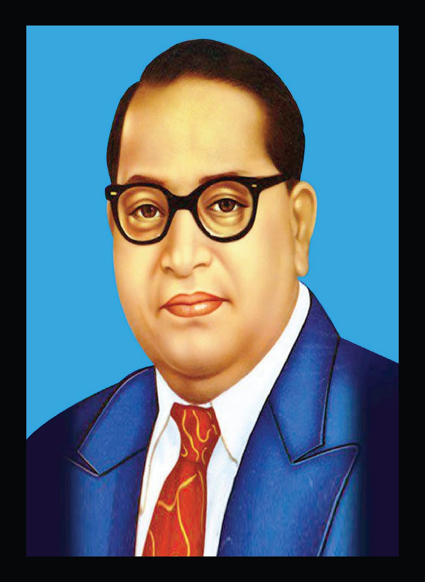 1425x1950 BIRD'S MIND Synthetic Wood Wall Hanging Dr B.R Bhimrao Ambedkar Photo Frame Poster Office Living Room