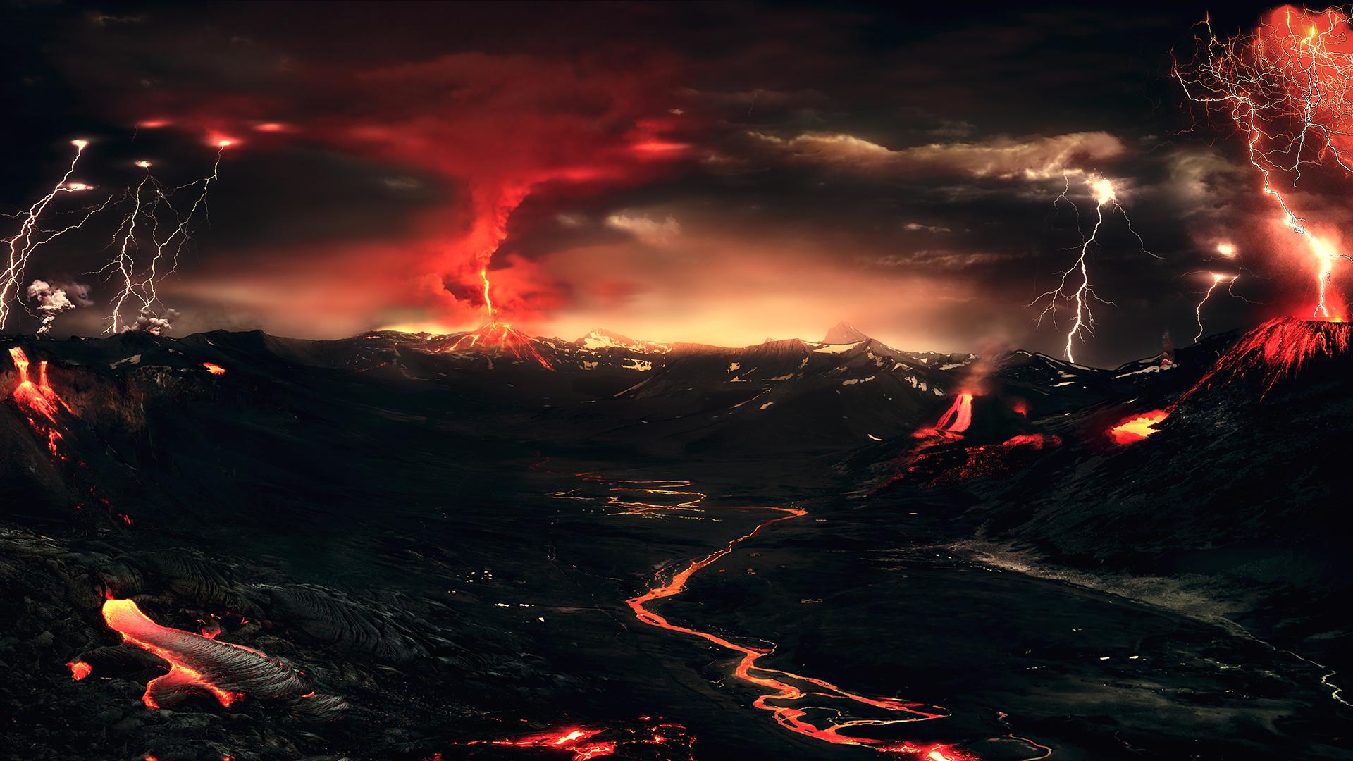 1920x1080 Volcanic Eruption HD Wallpaper