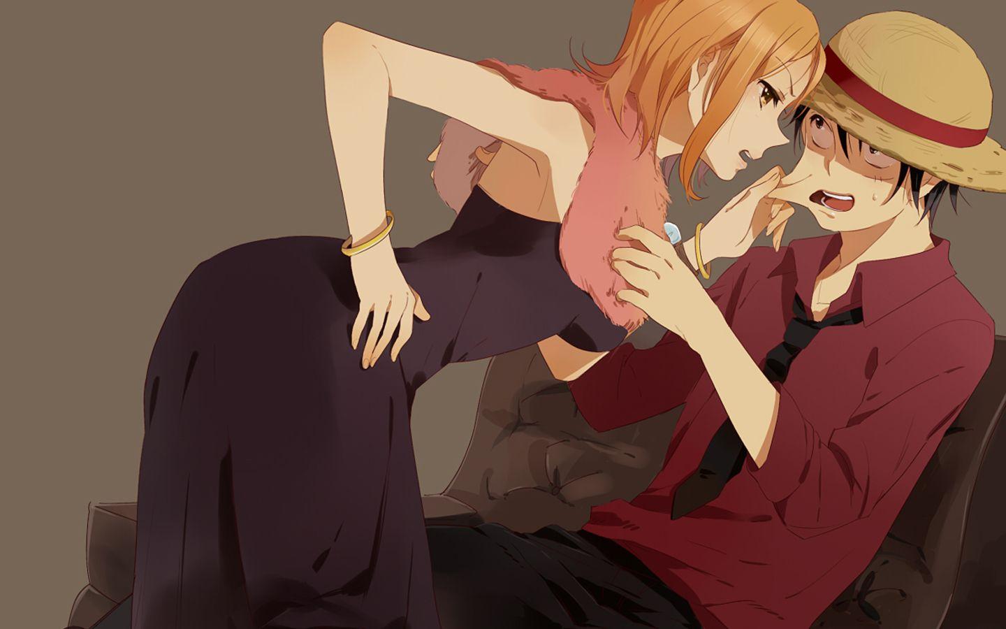 1440x900 Luffy And Nami Wallpaper